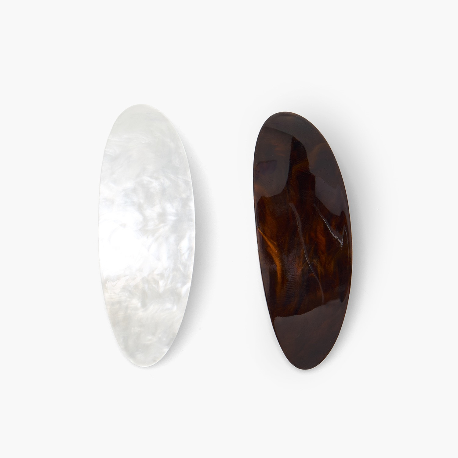 Gloo Pack of 2 Oval Barrette Hair Clip with Glossy Finish-women-hairaccessories-clamps-image-2