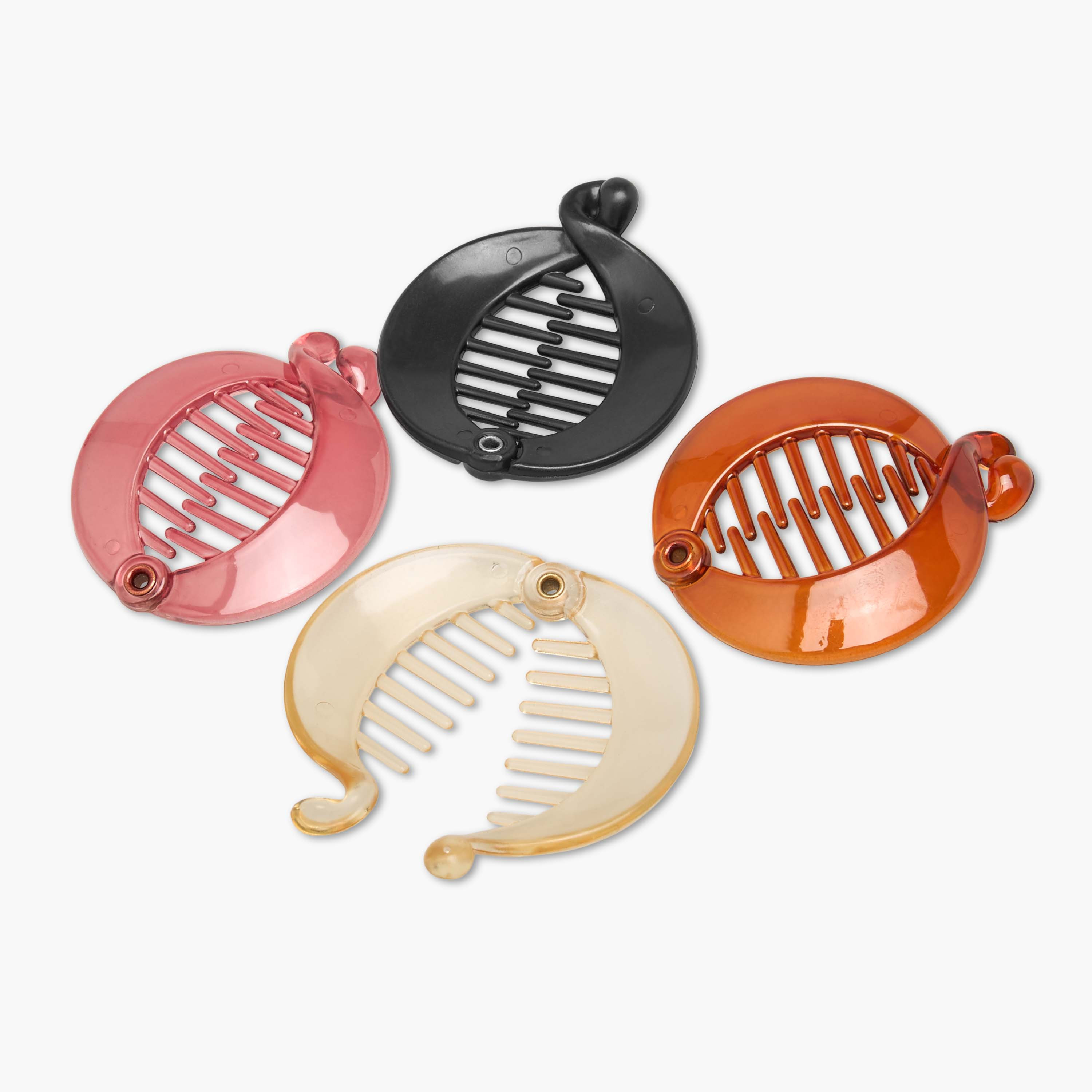 Gloo Pack of 4 Banana Hair Clip with Interlocking Design-women-hairaccessories-clamps-image-8