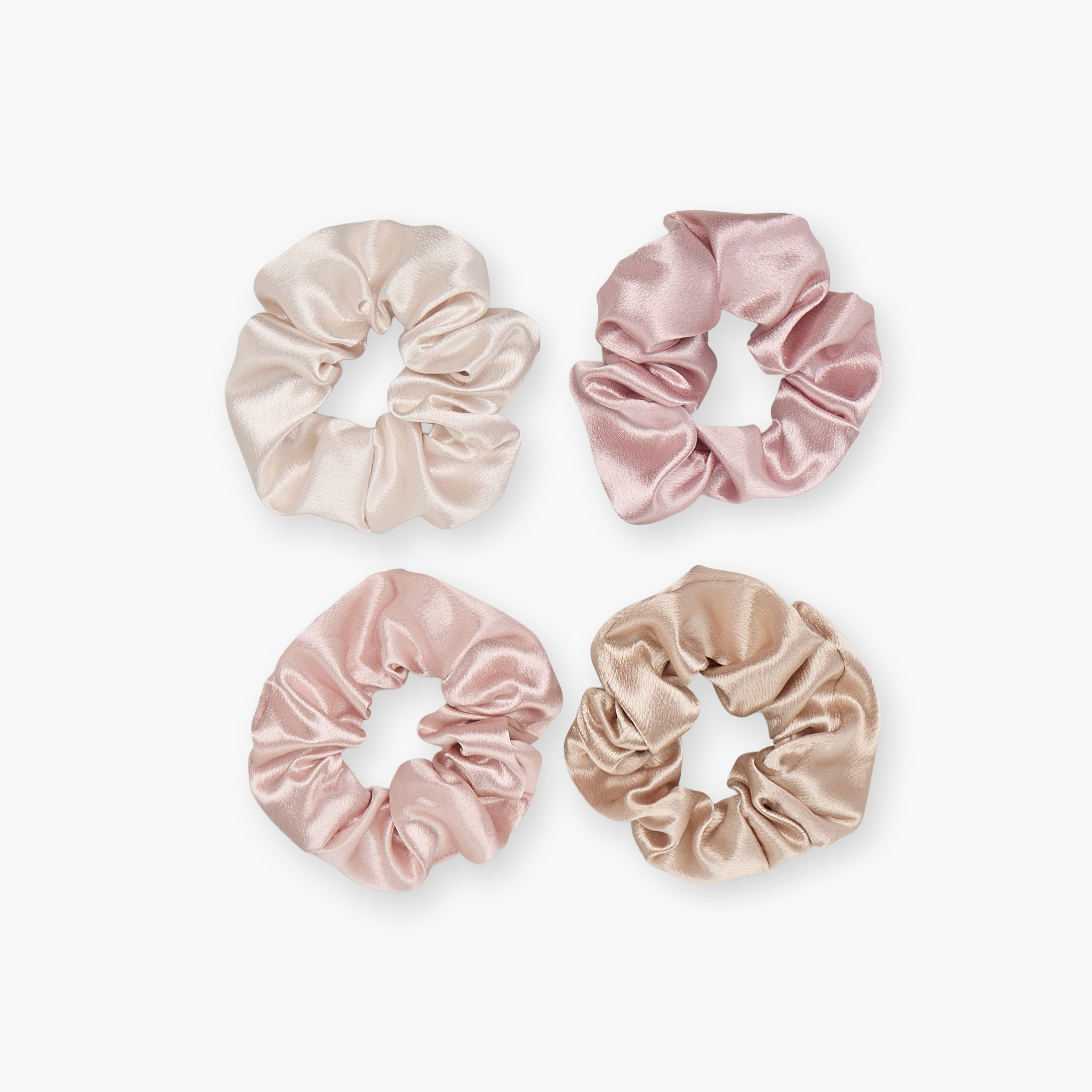 Gloo Pack of 4 Satin Hair Scrunchie-women-hairaccessories-scrunchies-image-3