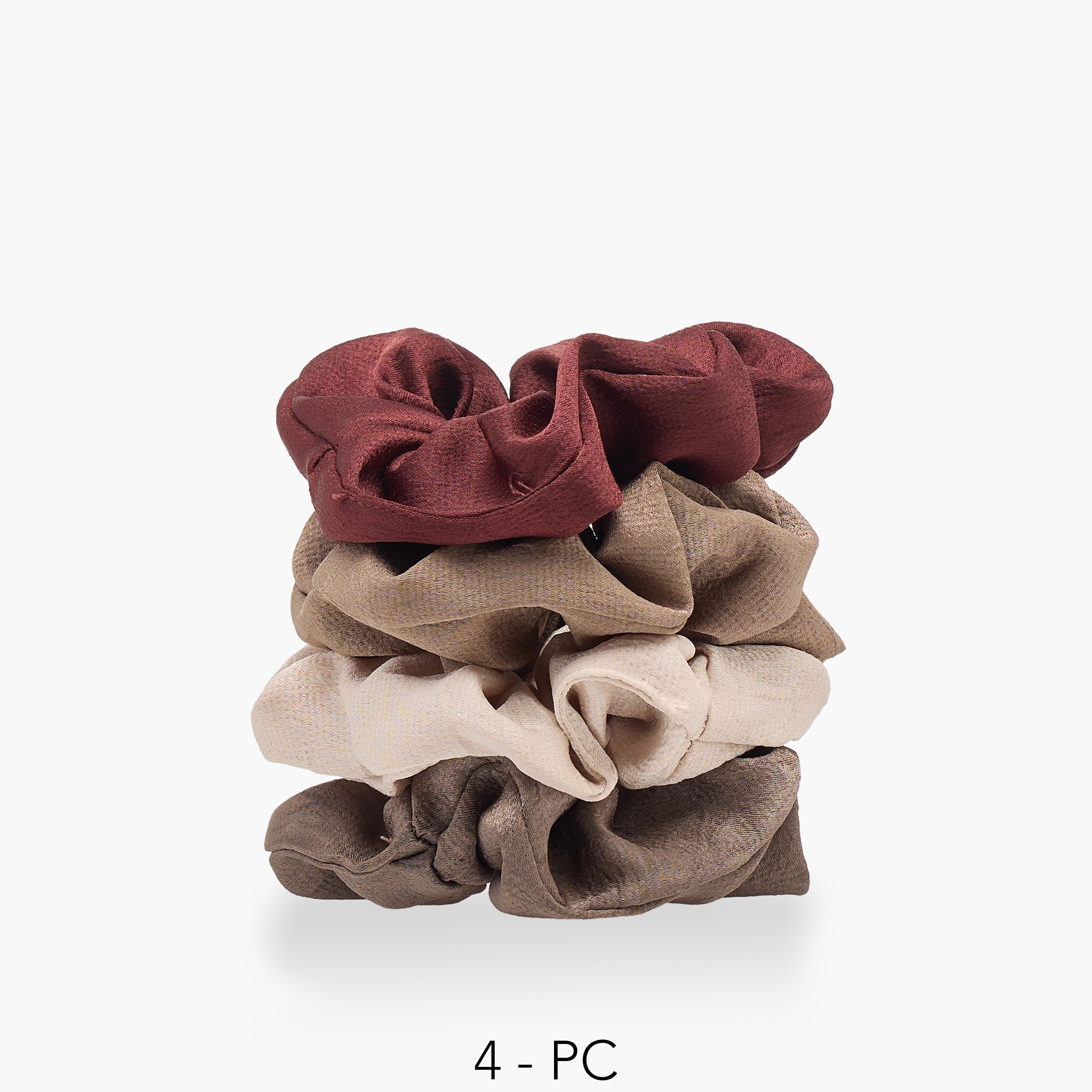 Gloo Pack of 4 Satin Hair Scrunchie-women-hairaccessories-scrunchies-image-1