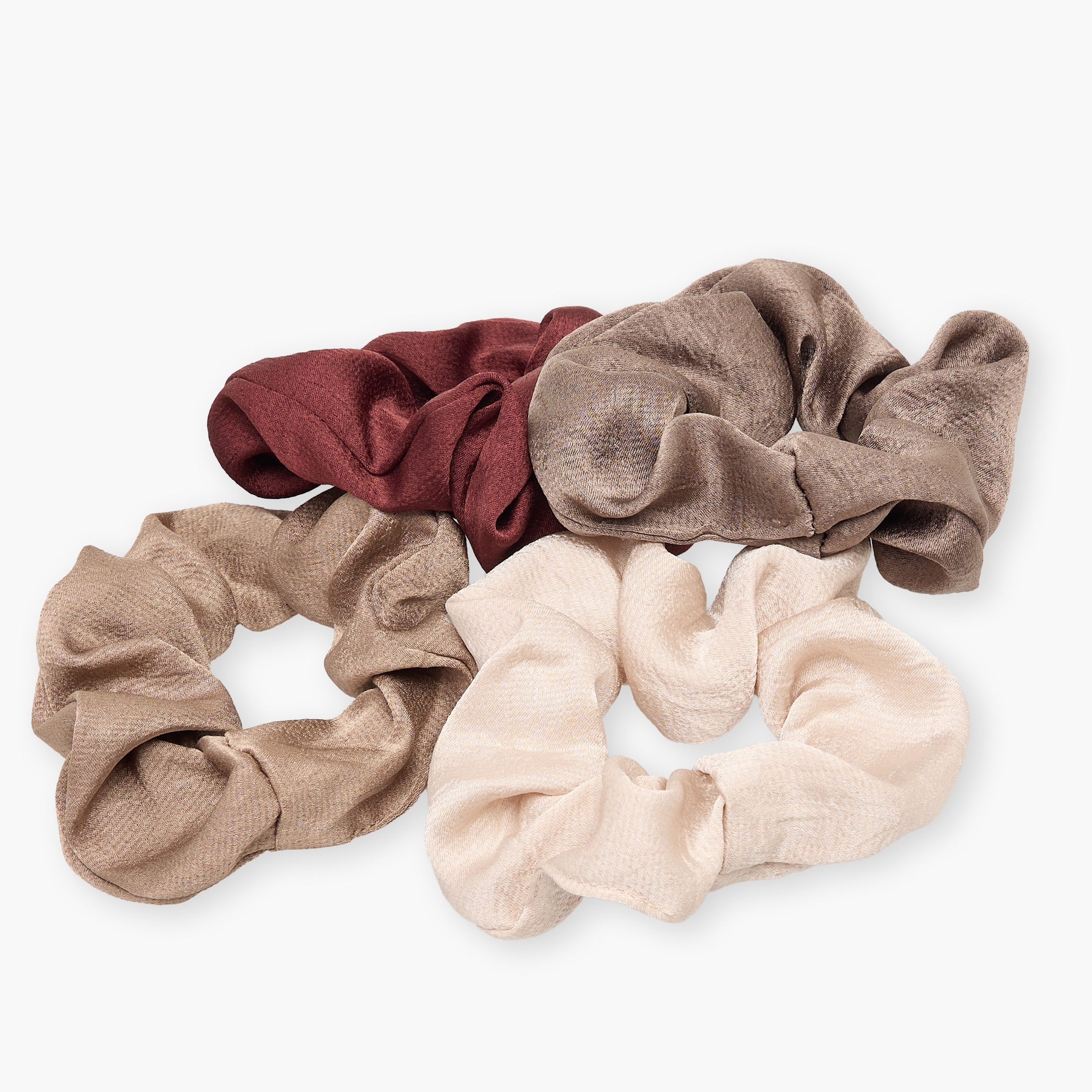 Gloo Pack of 4 Satin Hair Scrunchie-women-hairaccessories-scrunchies-image-4