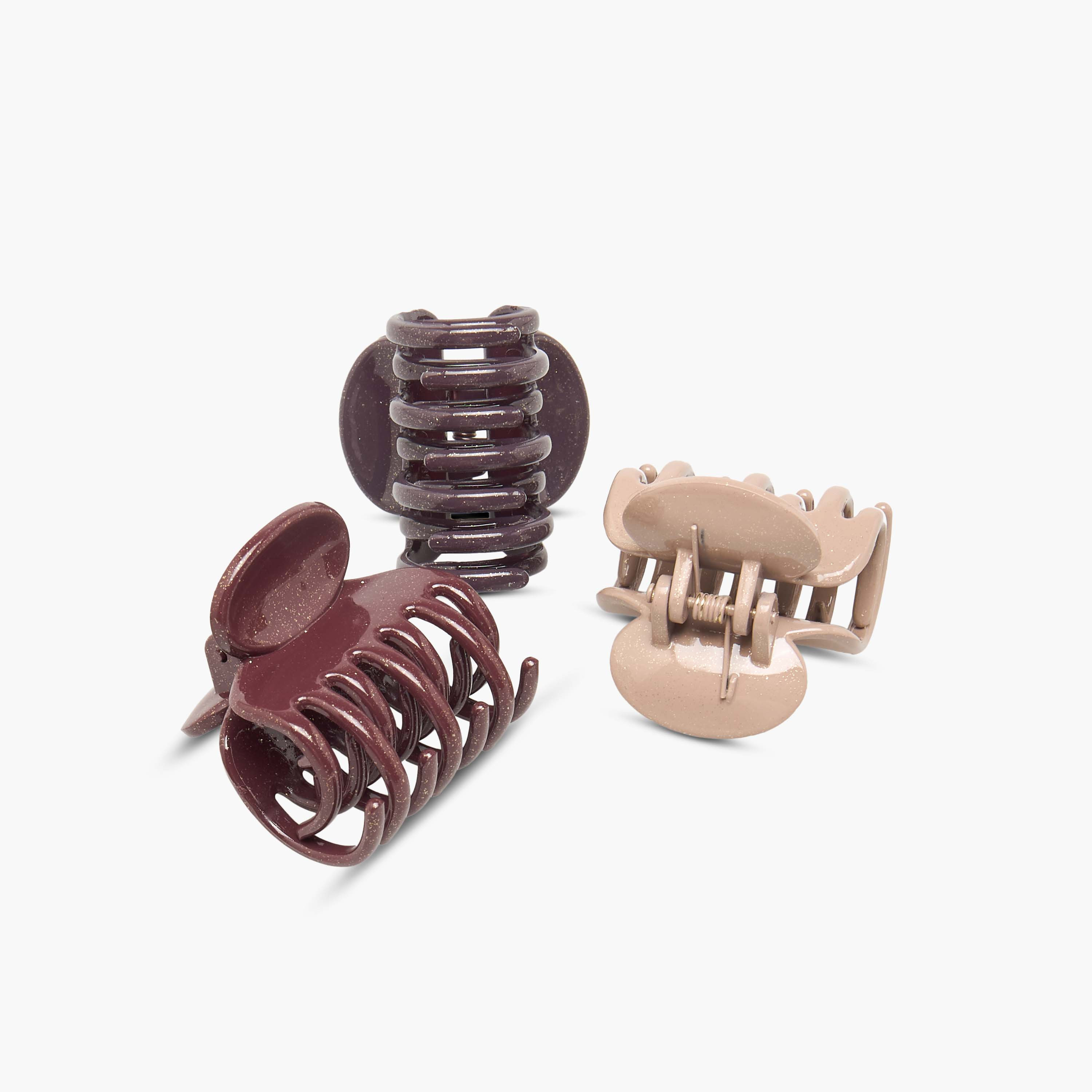 مشابك شعر منحنية بتشطيب مطفي من جلو - عبوة 6 قطع-women-hairaccessories-clamps-image-9