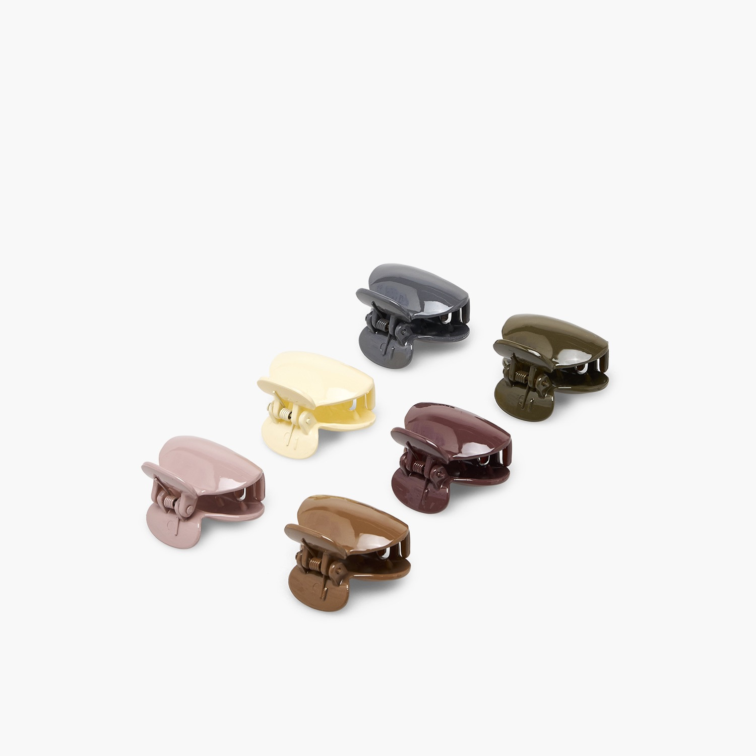 مشابك شعر منحنية بتشطيب مطفي من جلو - عبوة 6 قطع-women-hairaccessories-clamps-image-8