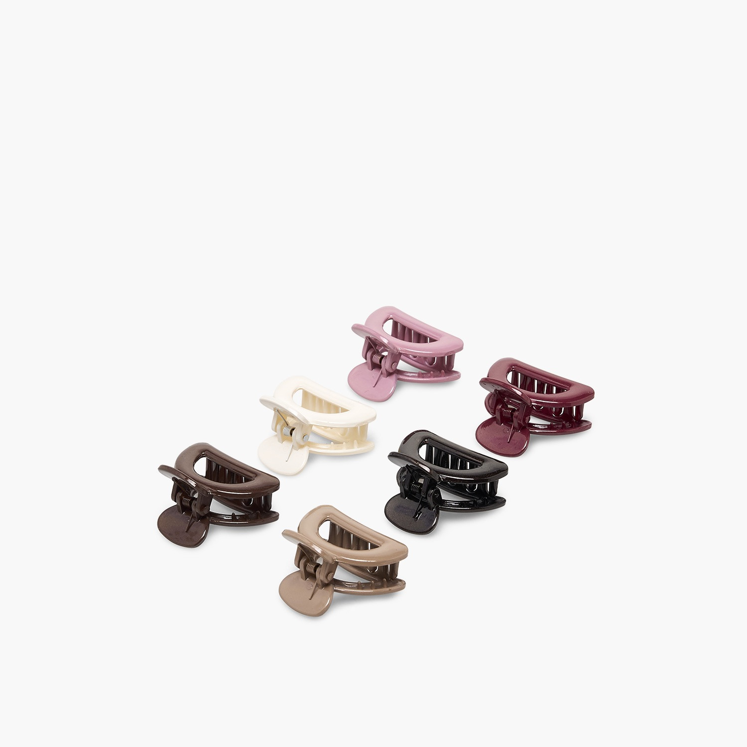 Gloo Pack of 6 Curved Hair Clamp with Cutout Design-women-hairaccessories-clamps-image-8