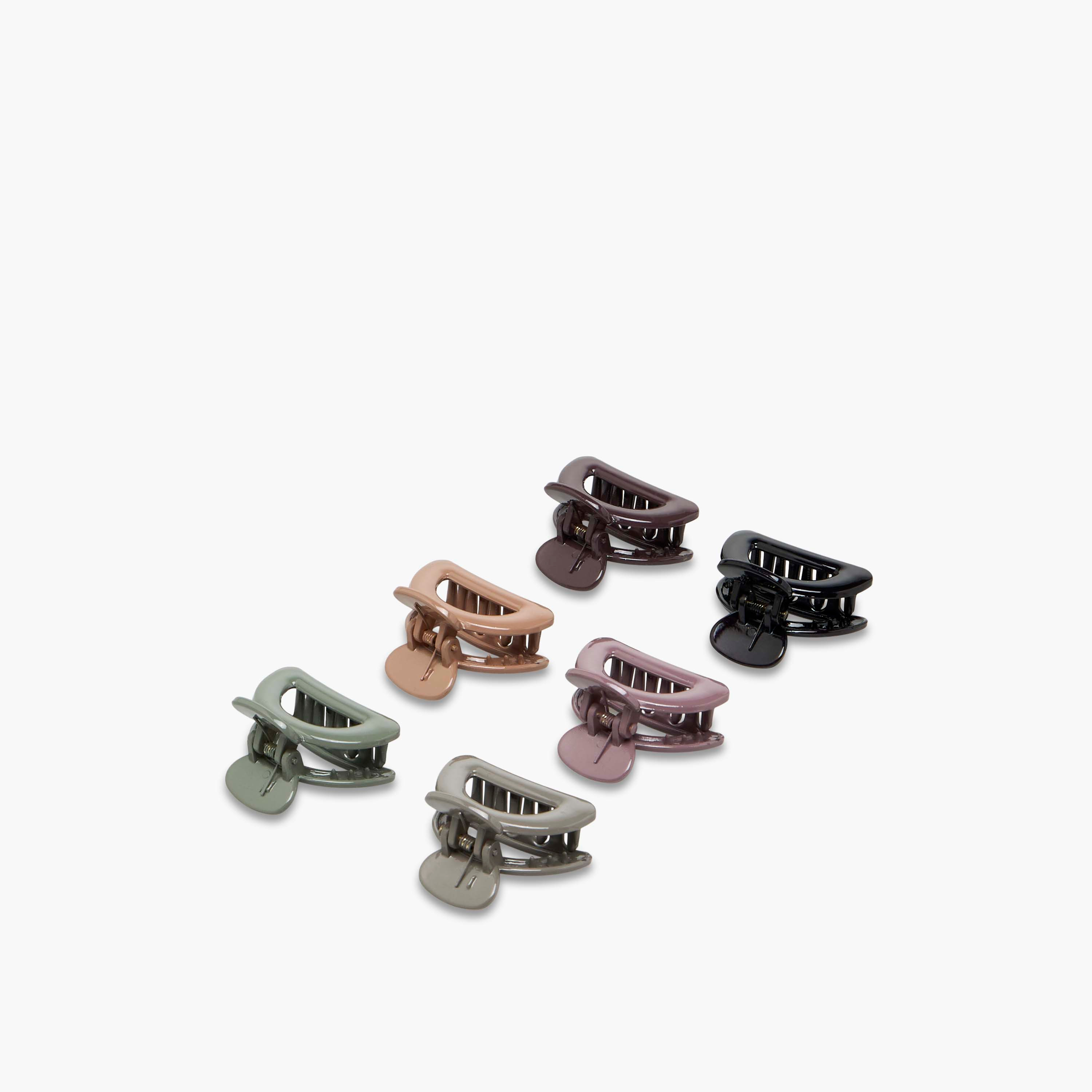 طقم مشابك شعر منحنية بتفاصيل مفرغة 6 قطع من جلو-women-hairaccessories-clamps-image-8