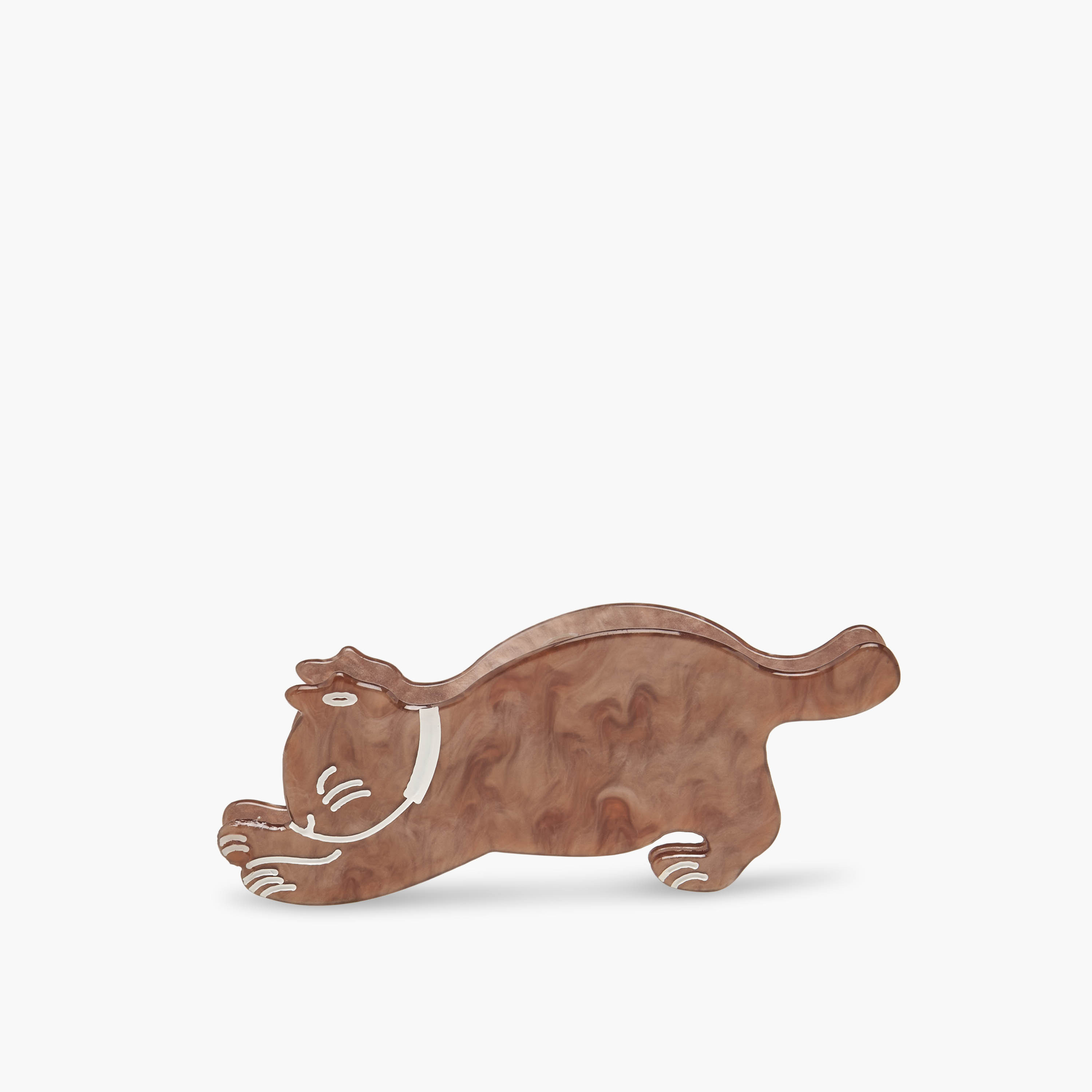 Gloo Cat Shaped Hair Clamp with Marble Design-women-hairaccessories-clamps-image-1