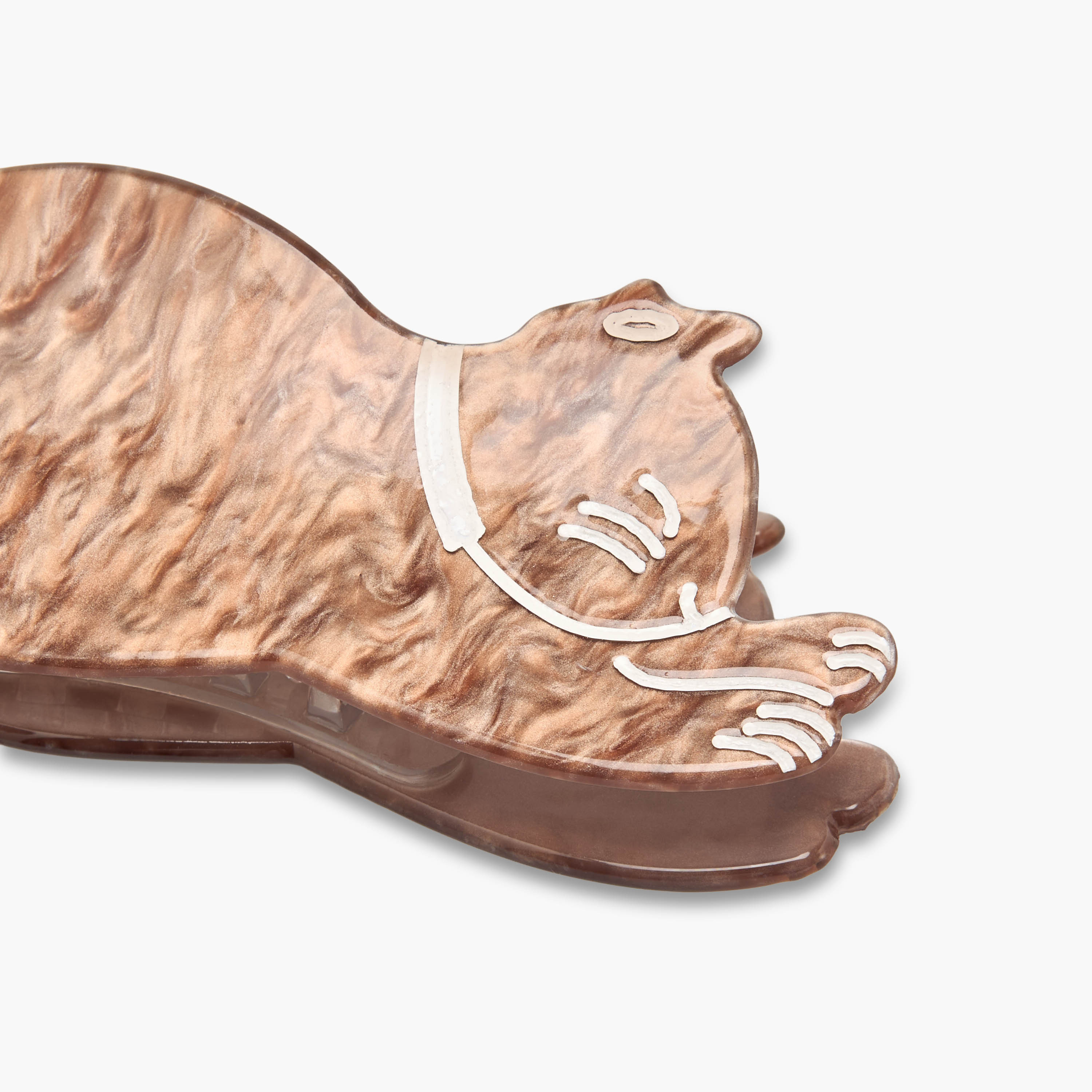 Gloo Cat Shaped Hair Clamp with Marble Design-women-hairaccessories-clamps-image-3
