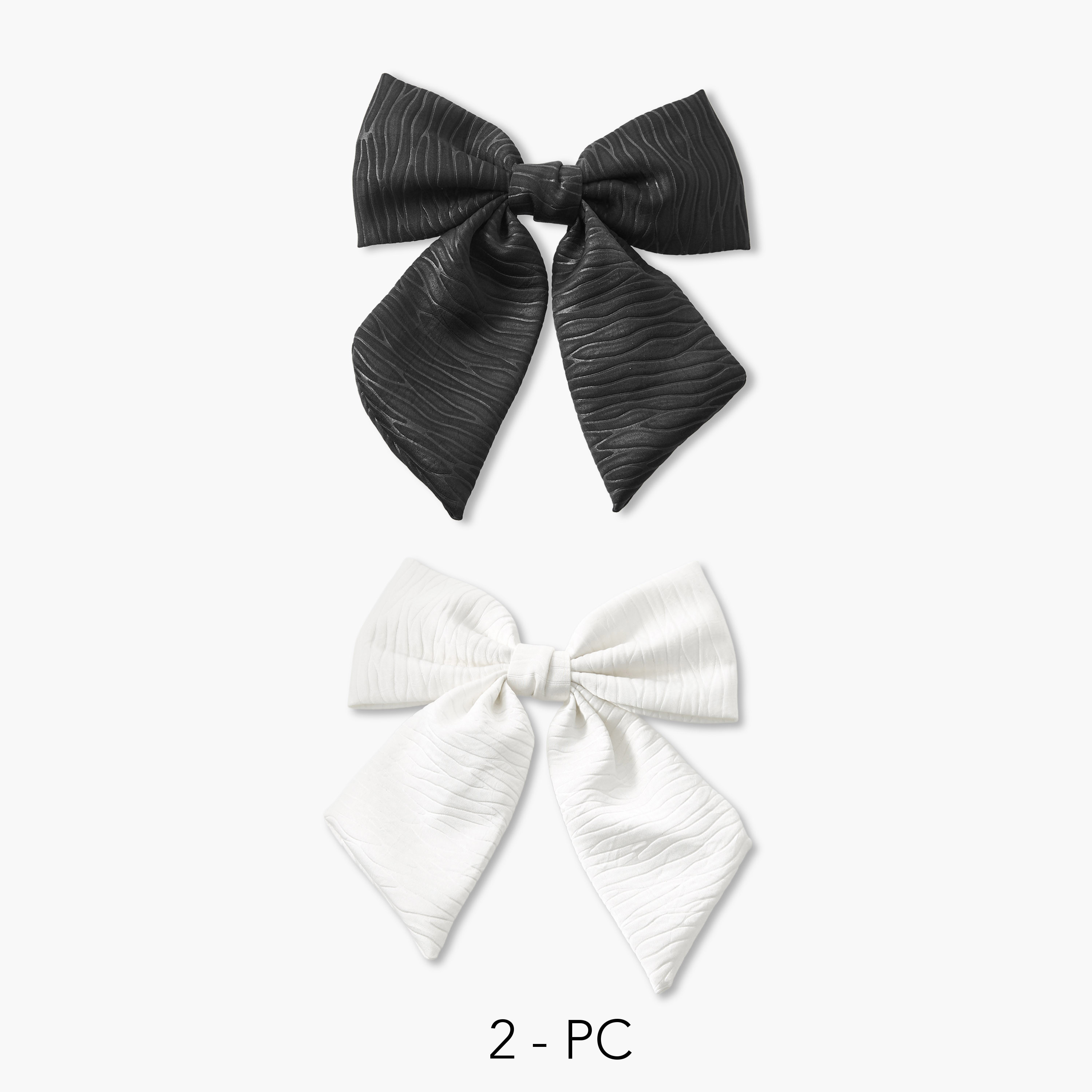 Pack of 2 Bow Barrette Hair Clamp-women-hairaccessories-clips-image-1