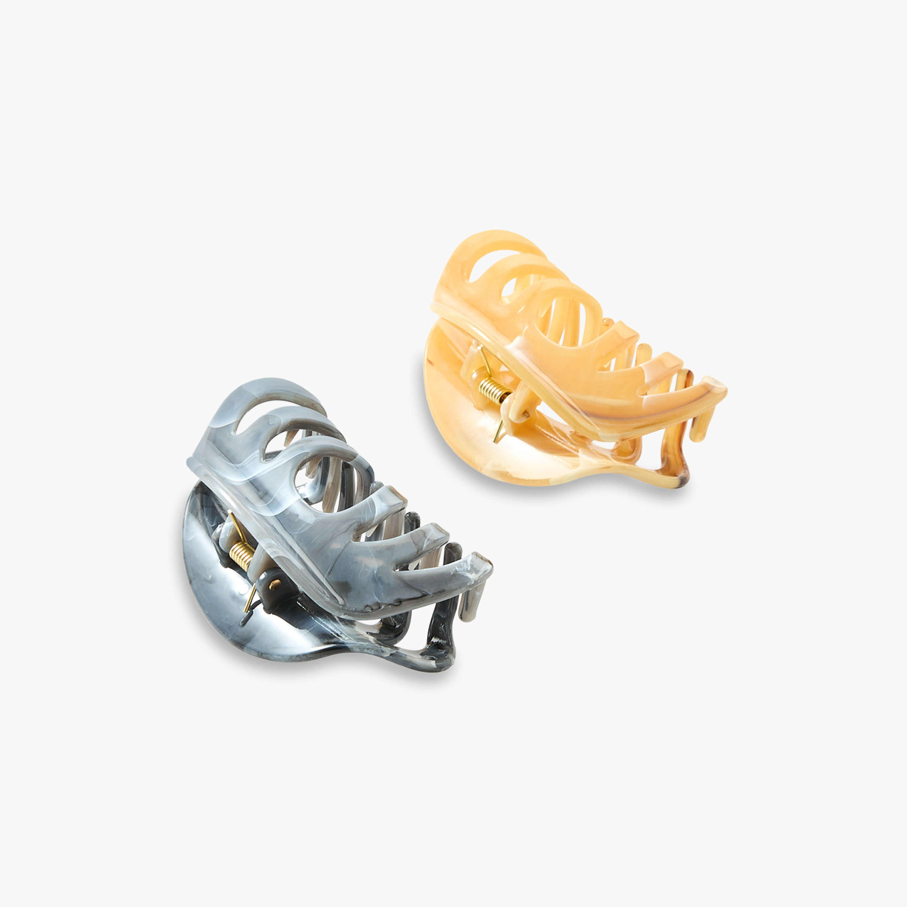 Pack of 2 Claw Hair Clamp with Marble Pattern-women-hairaccessories-clamps-image-4
