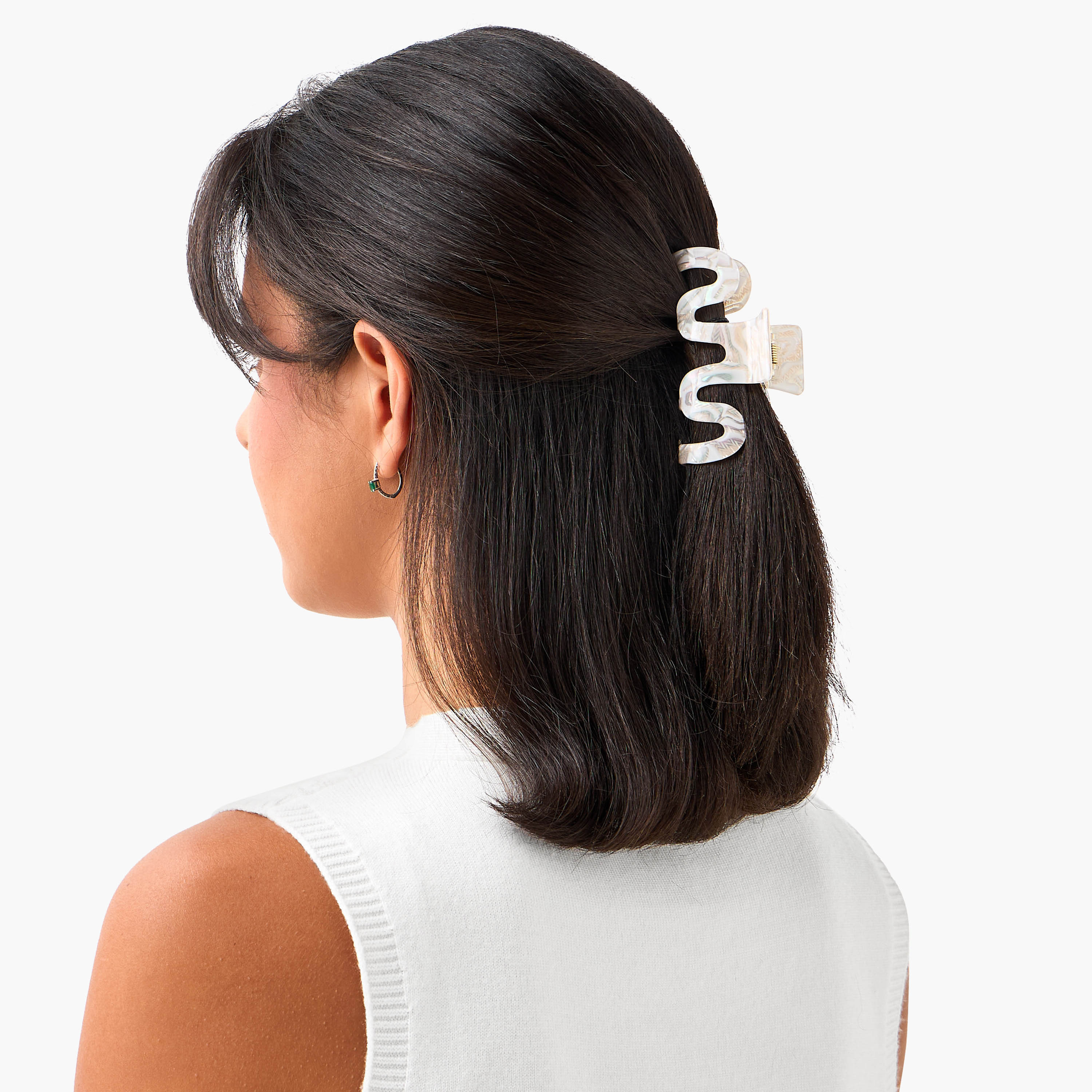 Pack of 2 Wavy Hair Clamp with Patterned Finish-women-hairaccessories-clamps-image-2