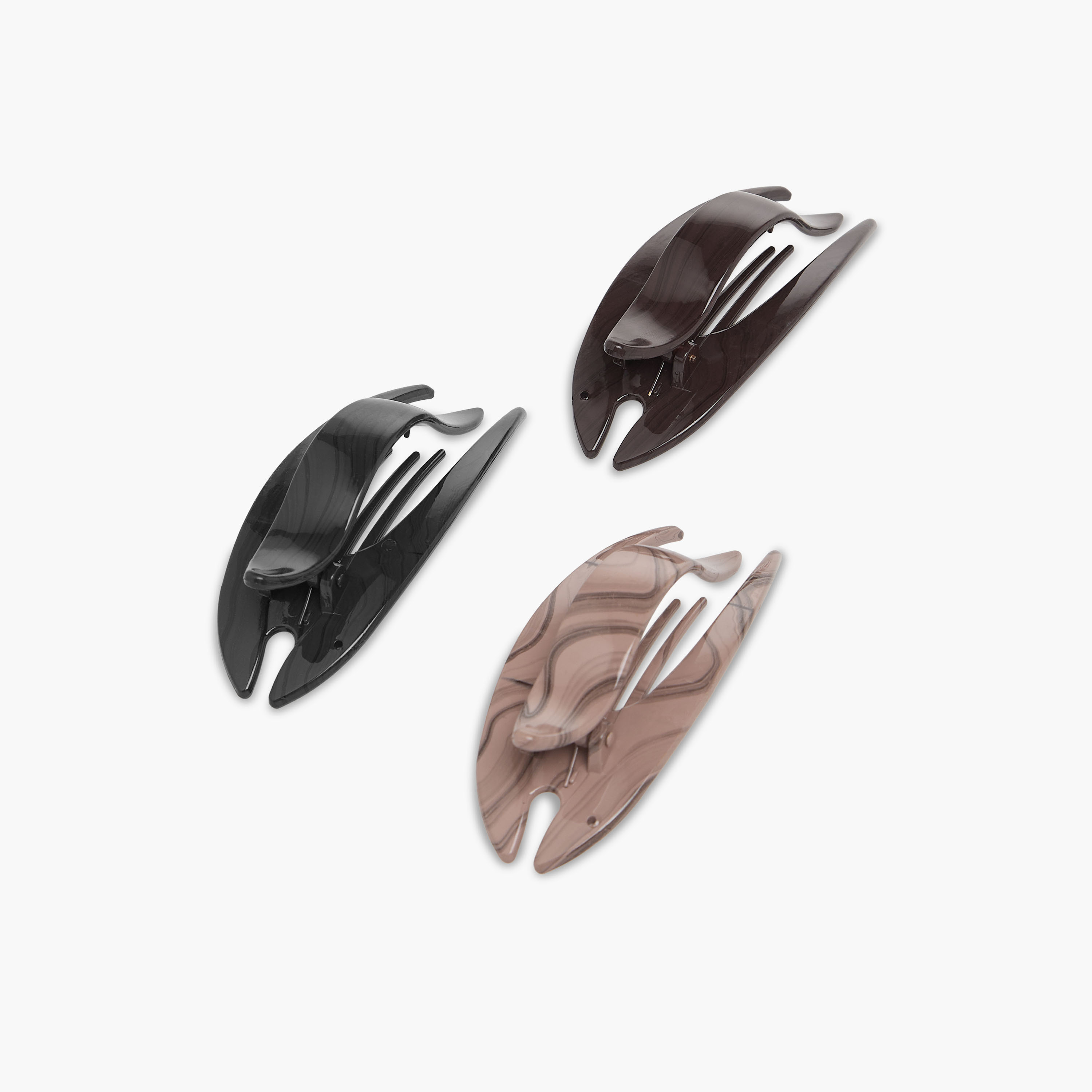 طقم مشابك شعر منحنية بطبعات متنوعة من 3 قطع-women-hairaccessories-clamps-image-5