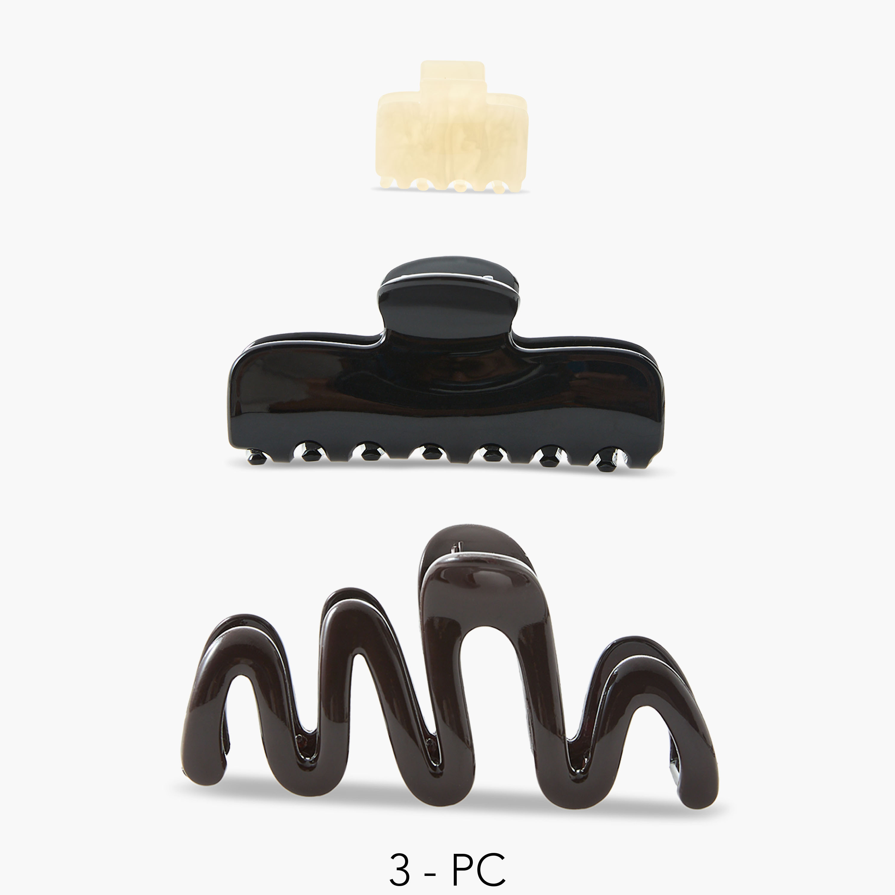 Pack of 3 Assorted Hair Clamps-women-hairaccessories-clamps-image-1