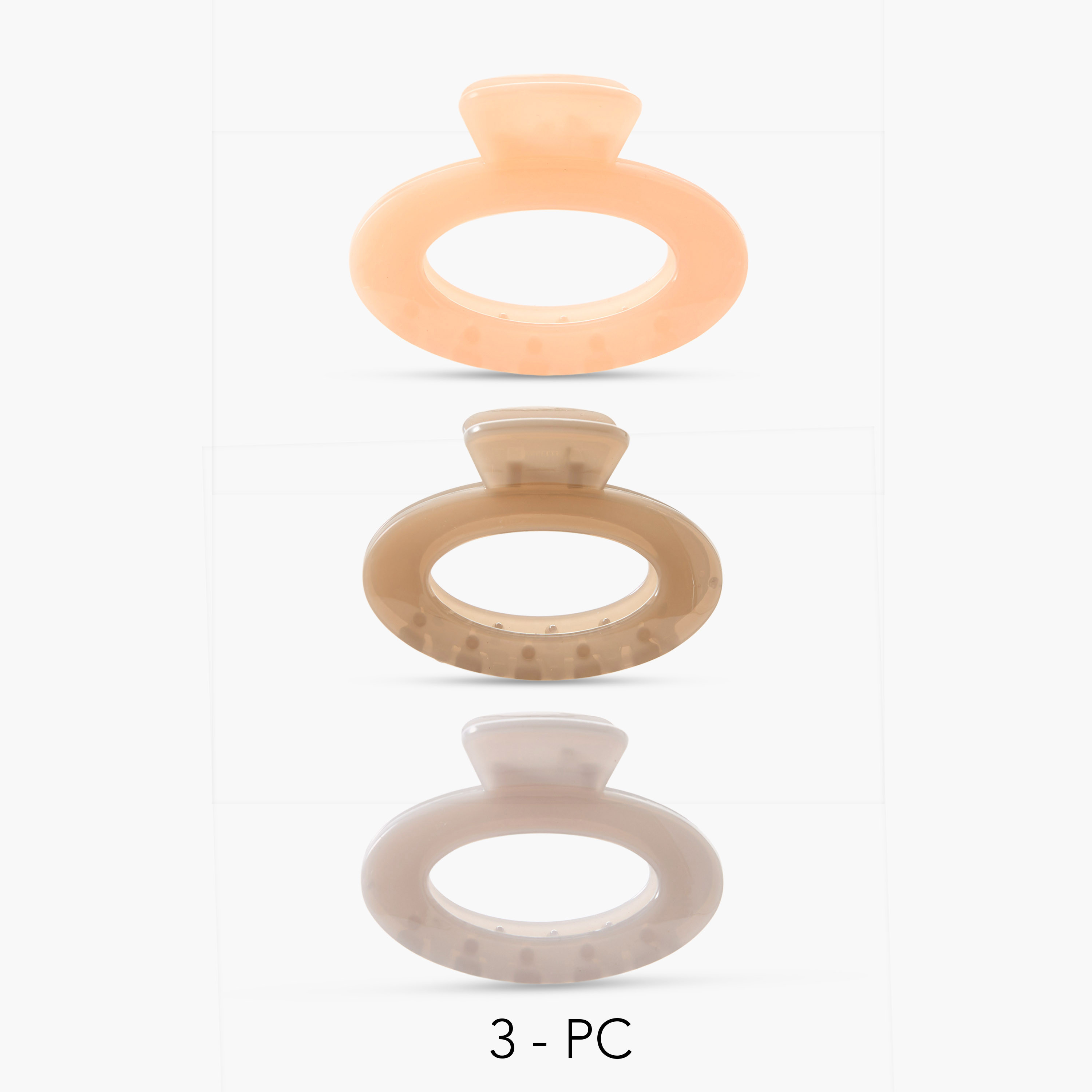 Pack of 3 Oval Hair Clamps-women-hairaccessories-clamps-image-1