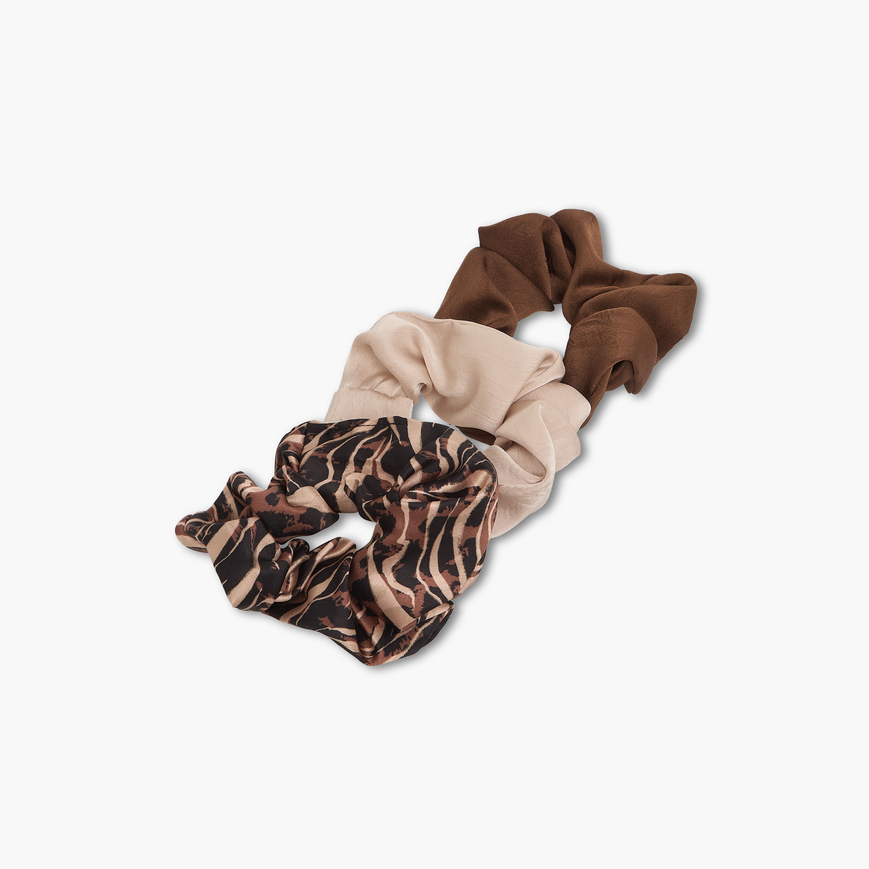 Pack of 3 Satin Hair Scrunchie-women-hairaccessories-scrunchies-image-2