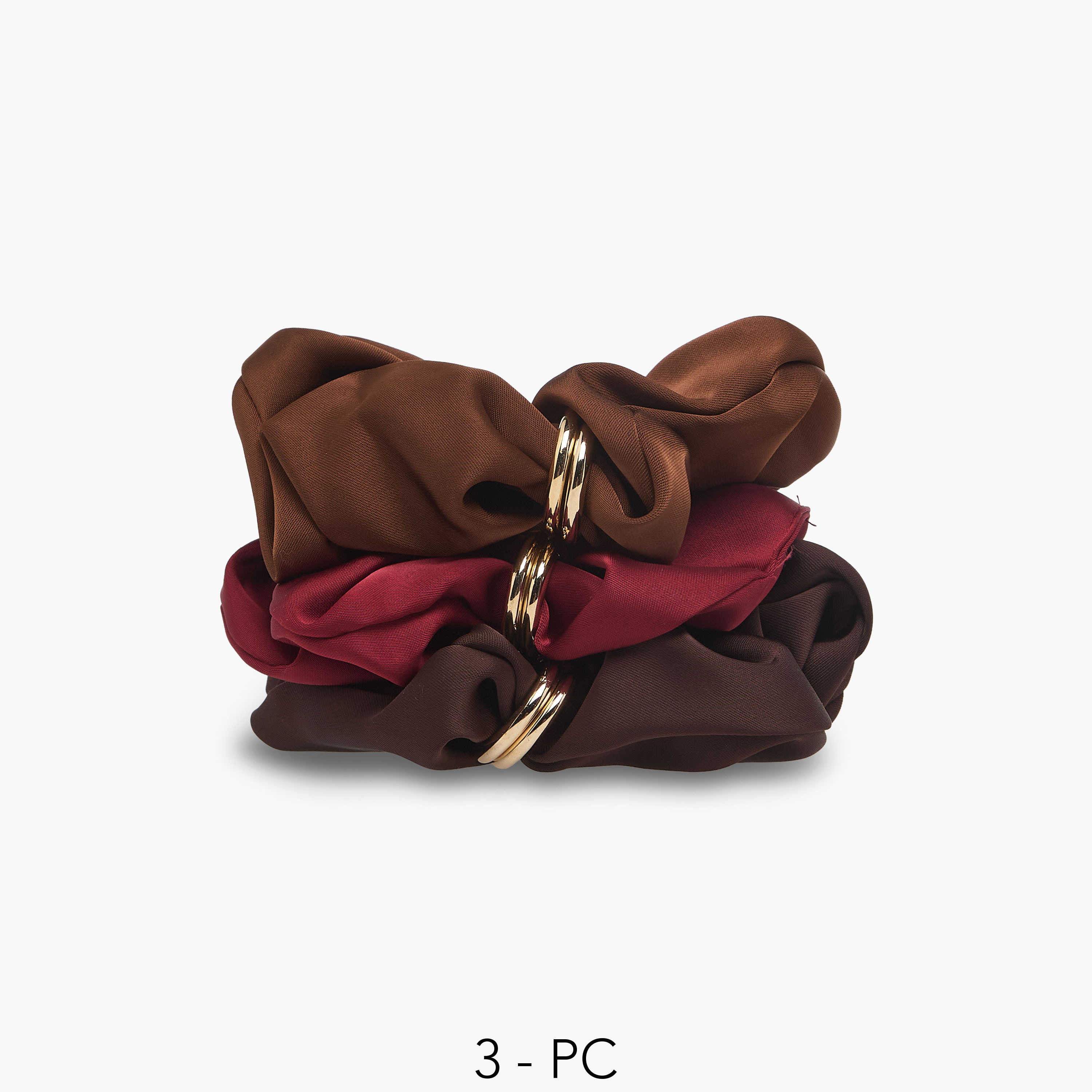 Pack of 3 Satin Hair Scrunchie-women-hairaccessories-scrunchies-image-1
