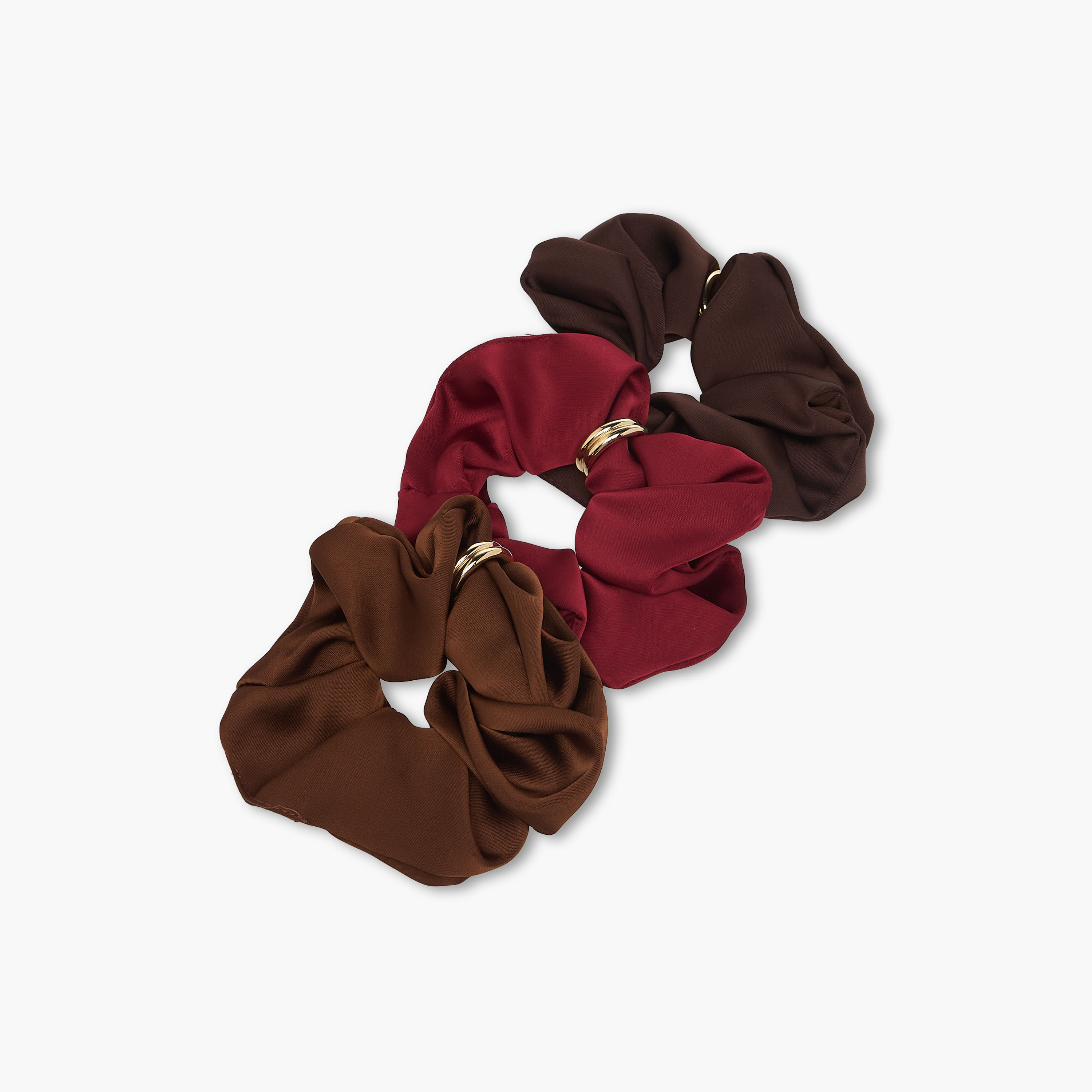 Pack of 3 Satin Hair Scrunchie-women-hairaccessories-scrunchies-image-2