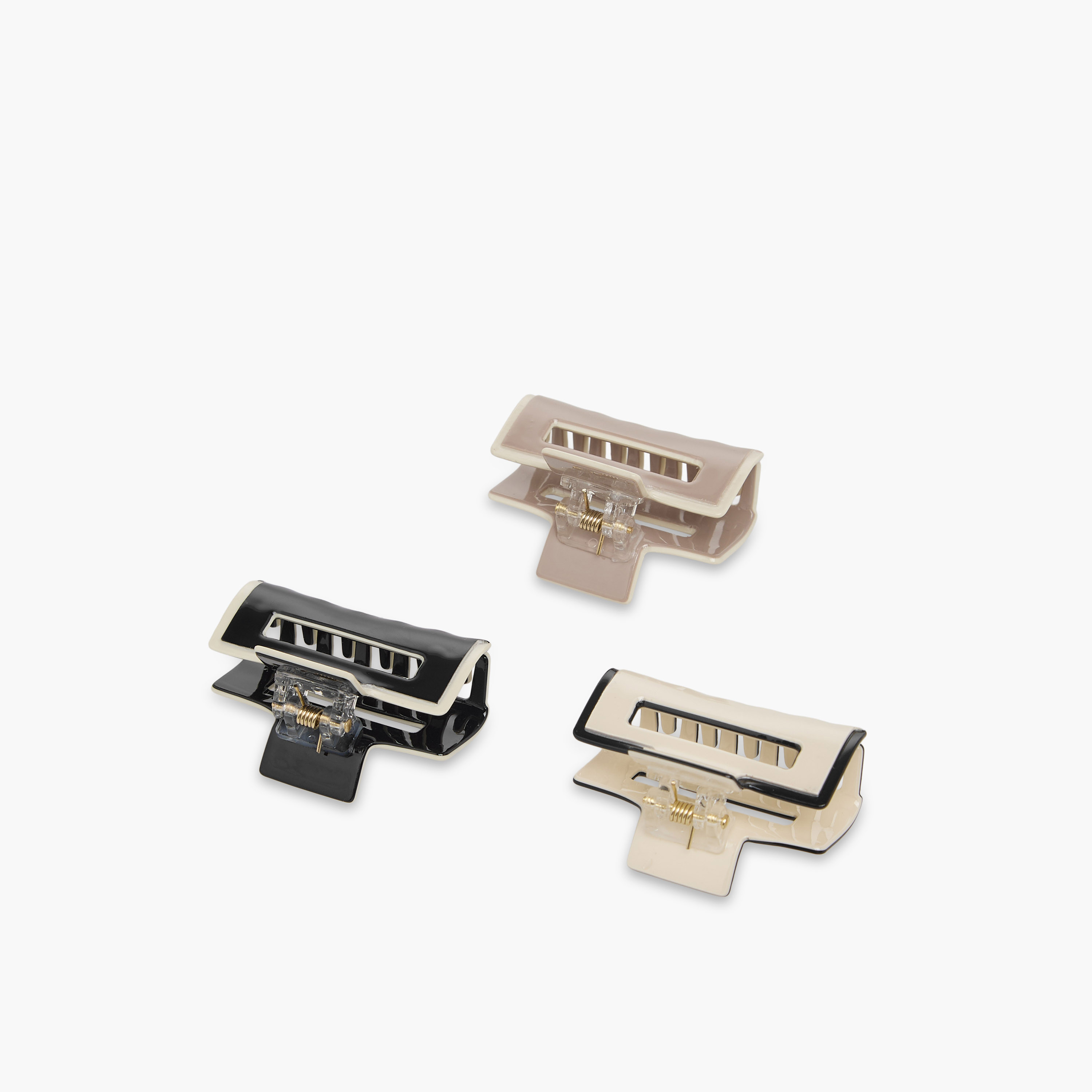 Pack of 3 Rectangular Hair Clamps-women-hairaccessories-clamps-image-5