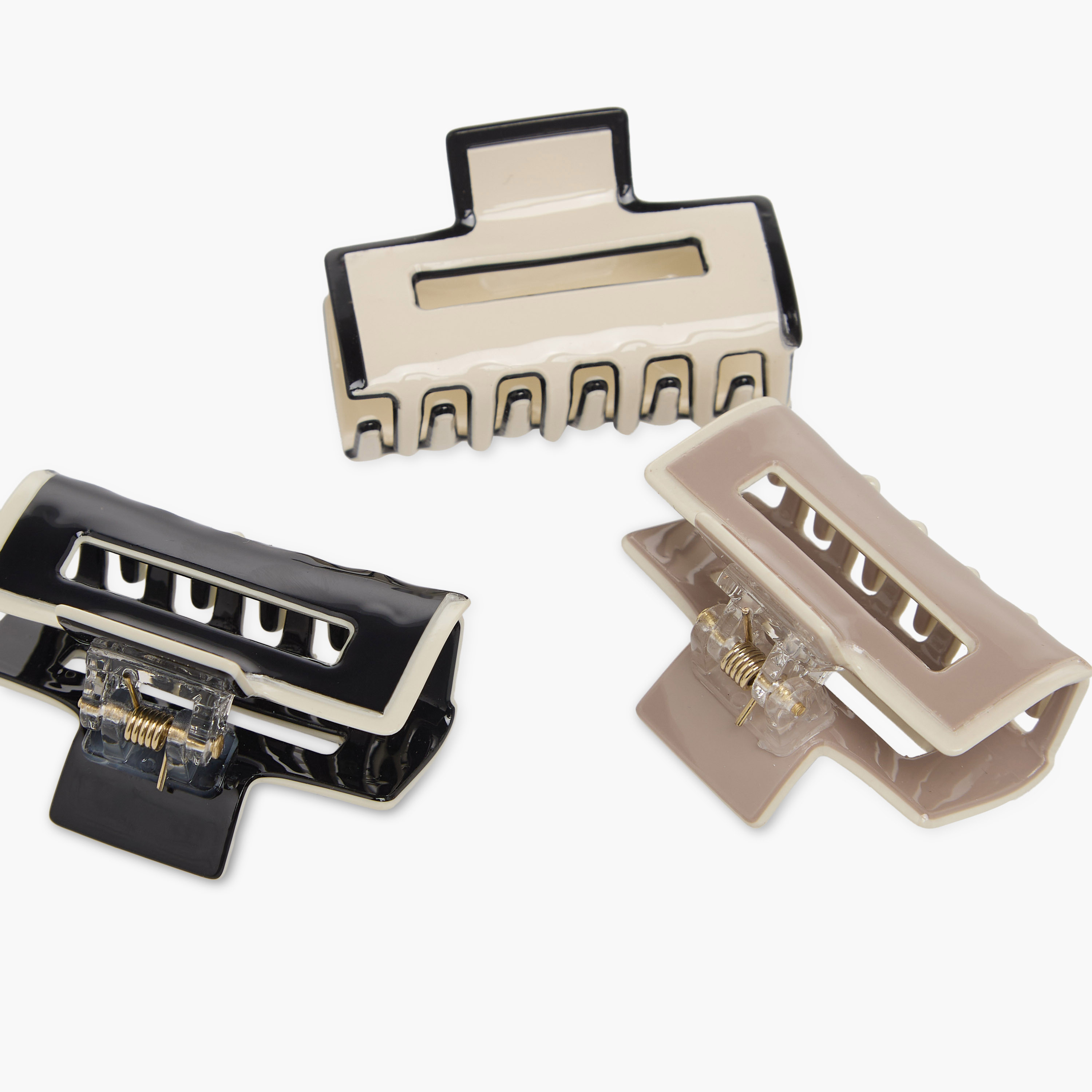 Pack of 3 Rectangular Hair Clamps-women-hairaccessories-clamps-image-6