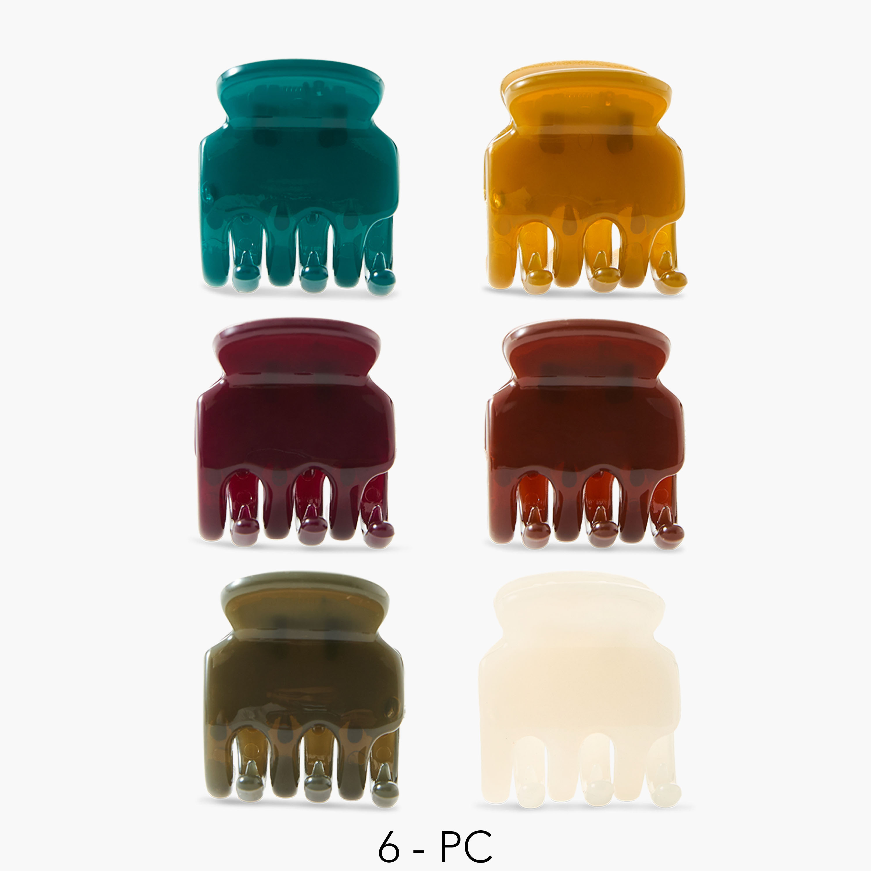 Pack of 6 Claw Hair Clamps-women-hairaccessories-clamps-image-1