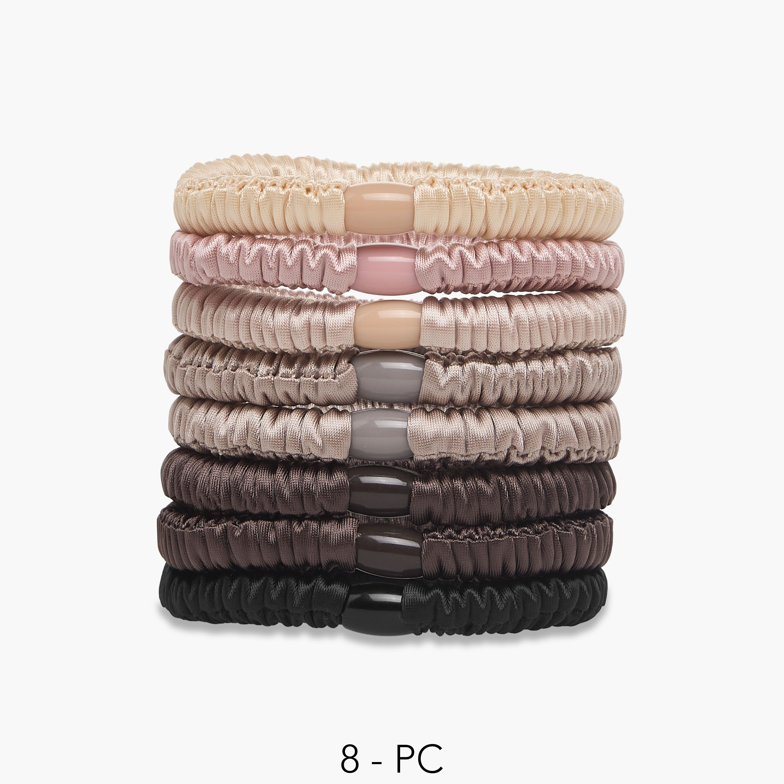 Pack of 8 Ruched Hair Tie-women-hairaccessories-scrunchies-image-1