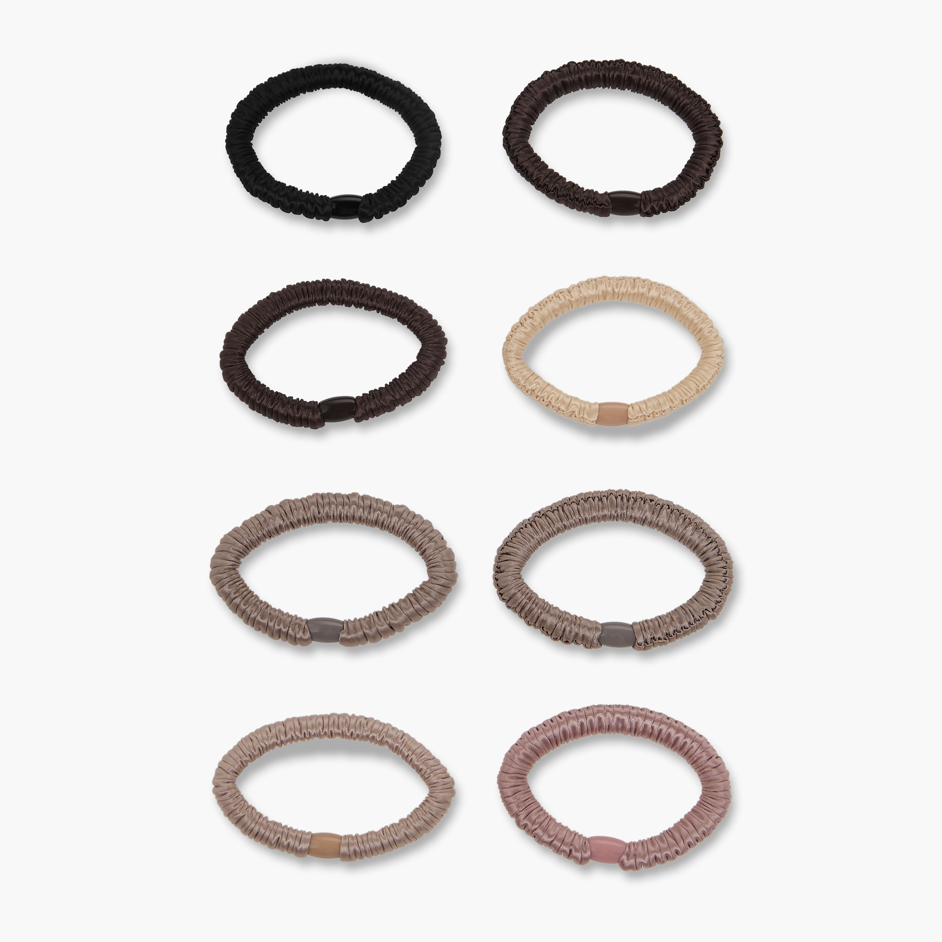 Pack of 8 Ruched Hair Tie-women-hairaccessories-scrunchies-image-3