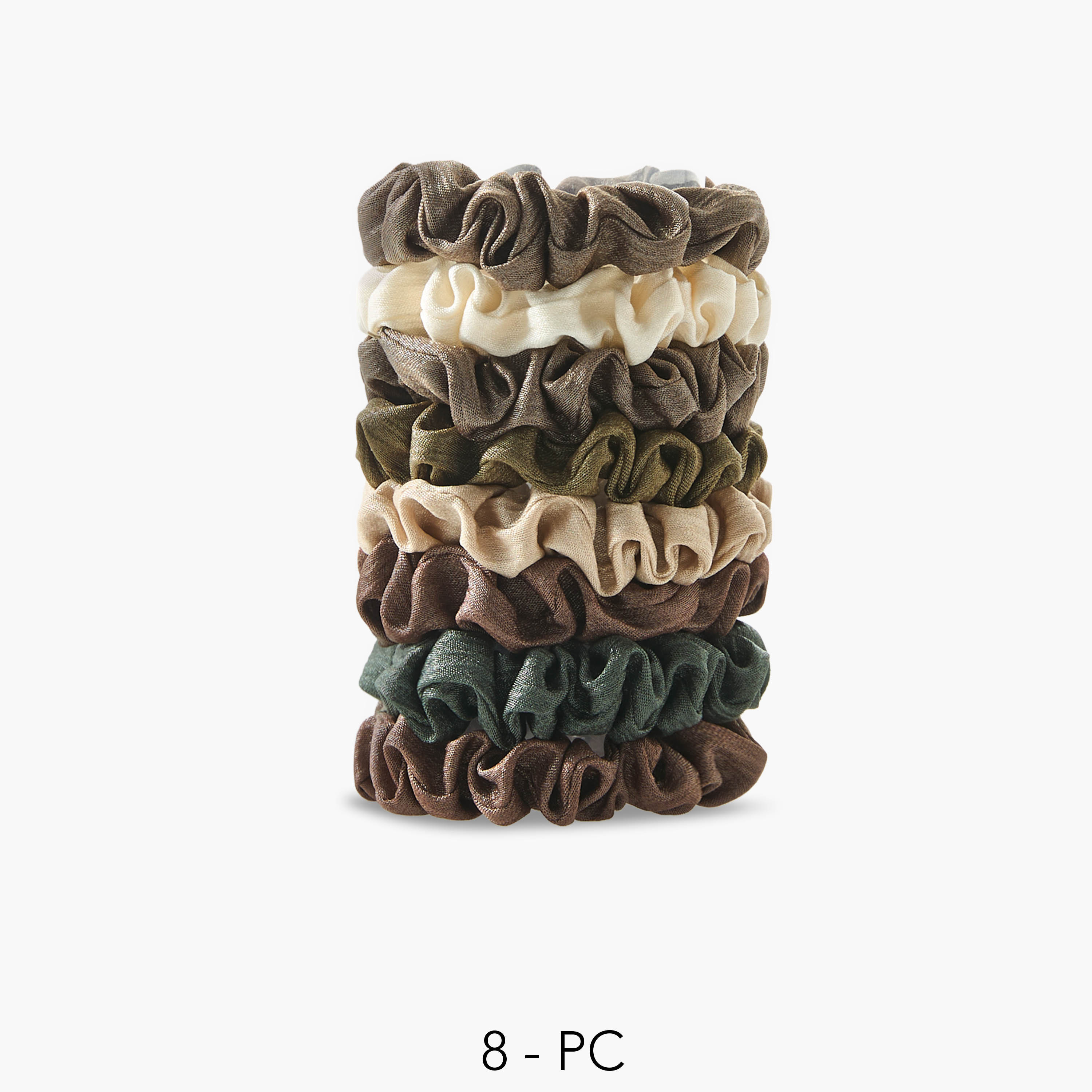Pack of 8 Satin Hair Scrunchie-women-hairaccessories-scrunchies-image-1