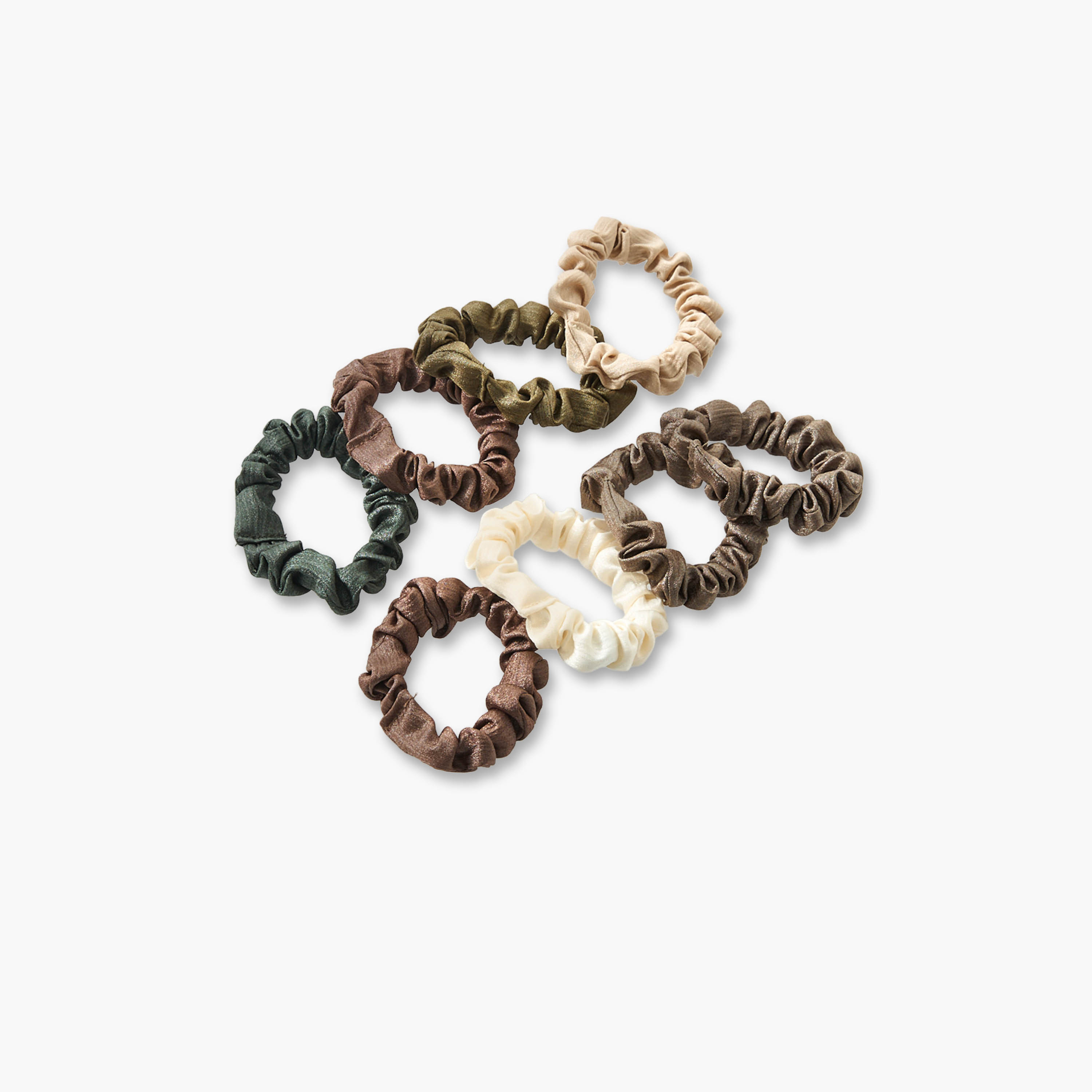 Pack of 8 Satin Hair Scrunchie-women-hairaccessories-scrunchies-image-2