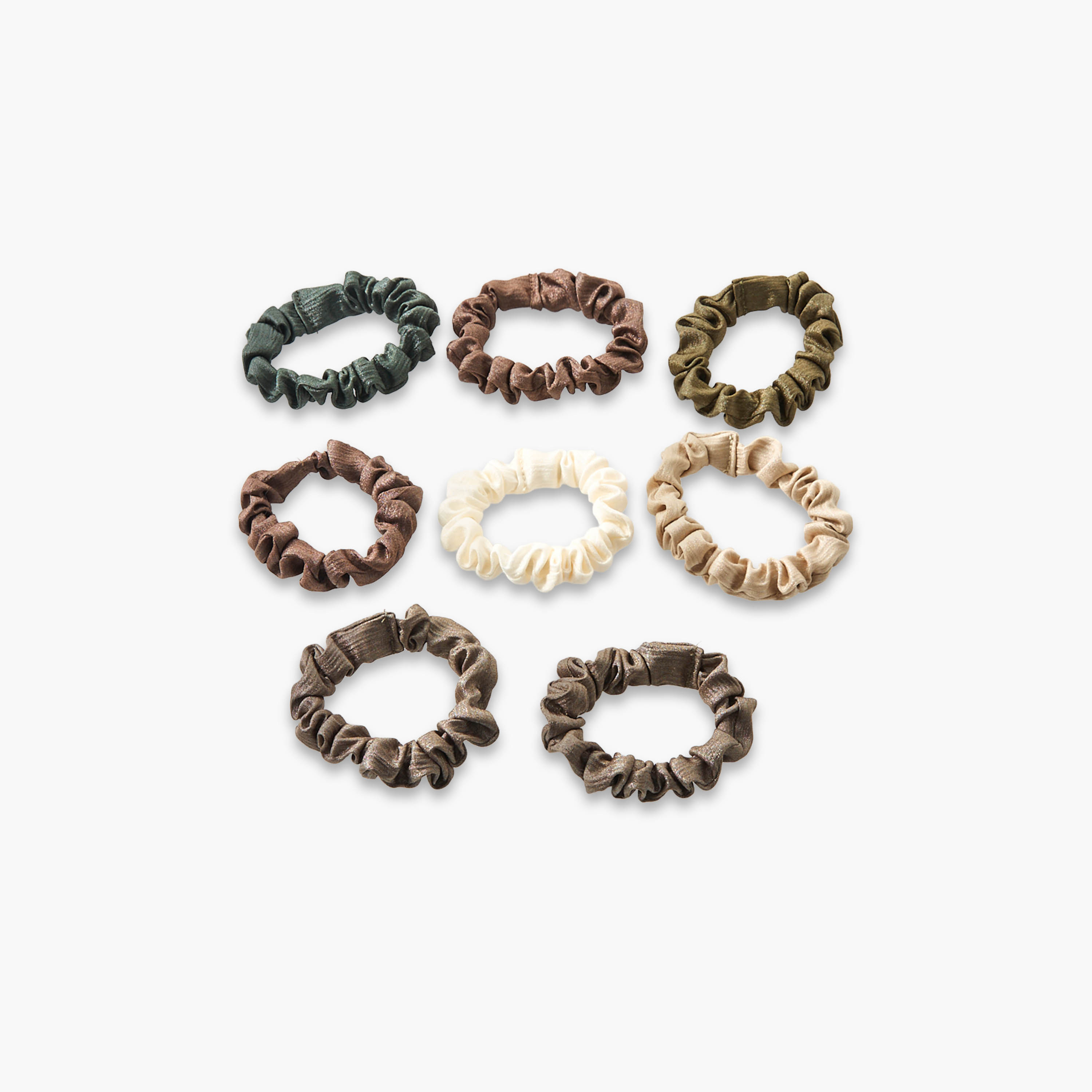Pack of 8 Satin Hair Scrunchie-women-hairaccessories-scrunchies-image-4