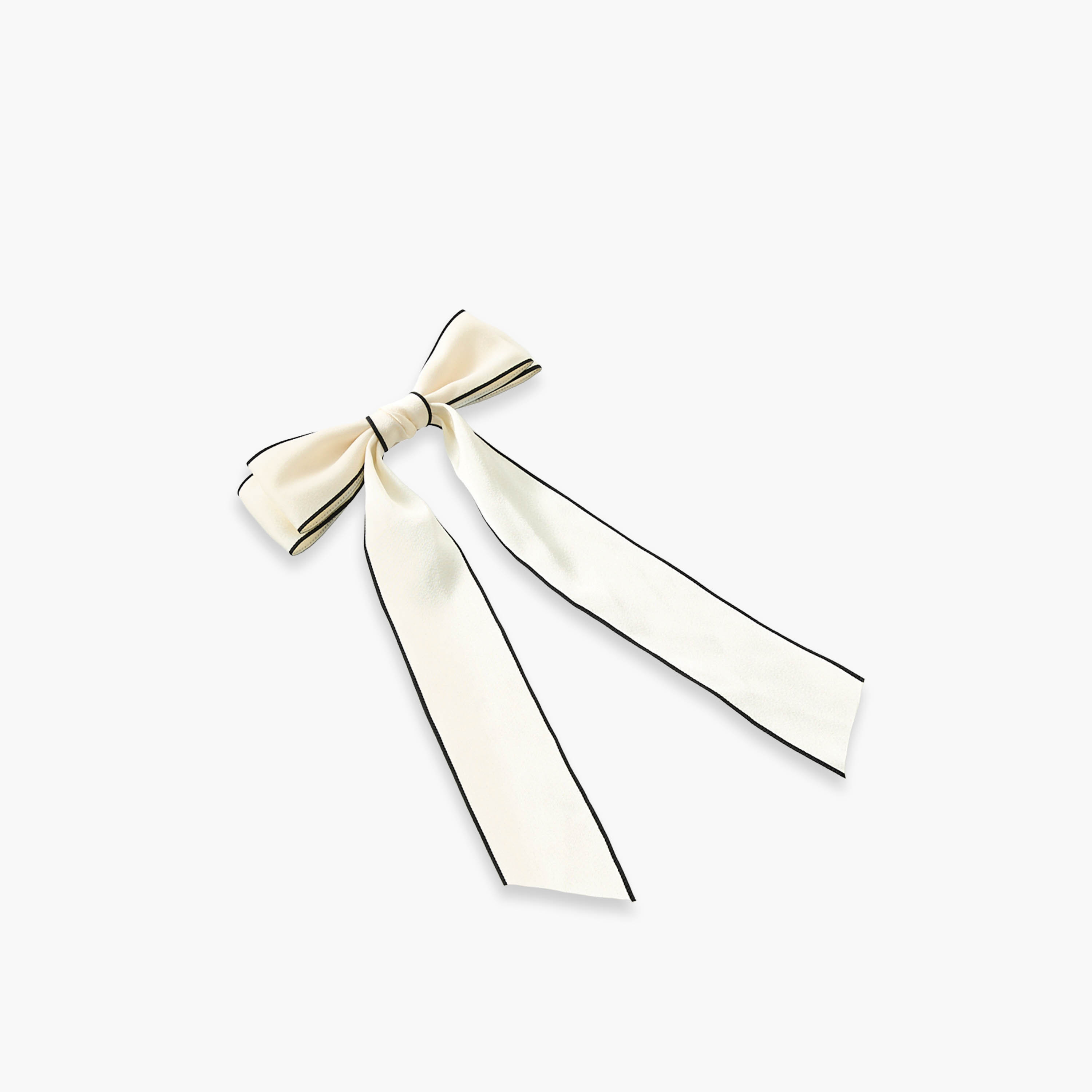 Bow Barrette Hair Clip with Contrast Edge-women-hairaccessories-clips-image-1