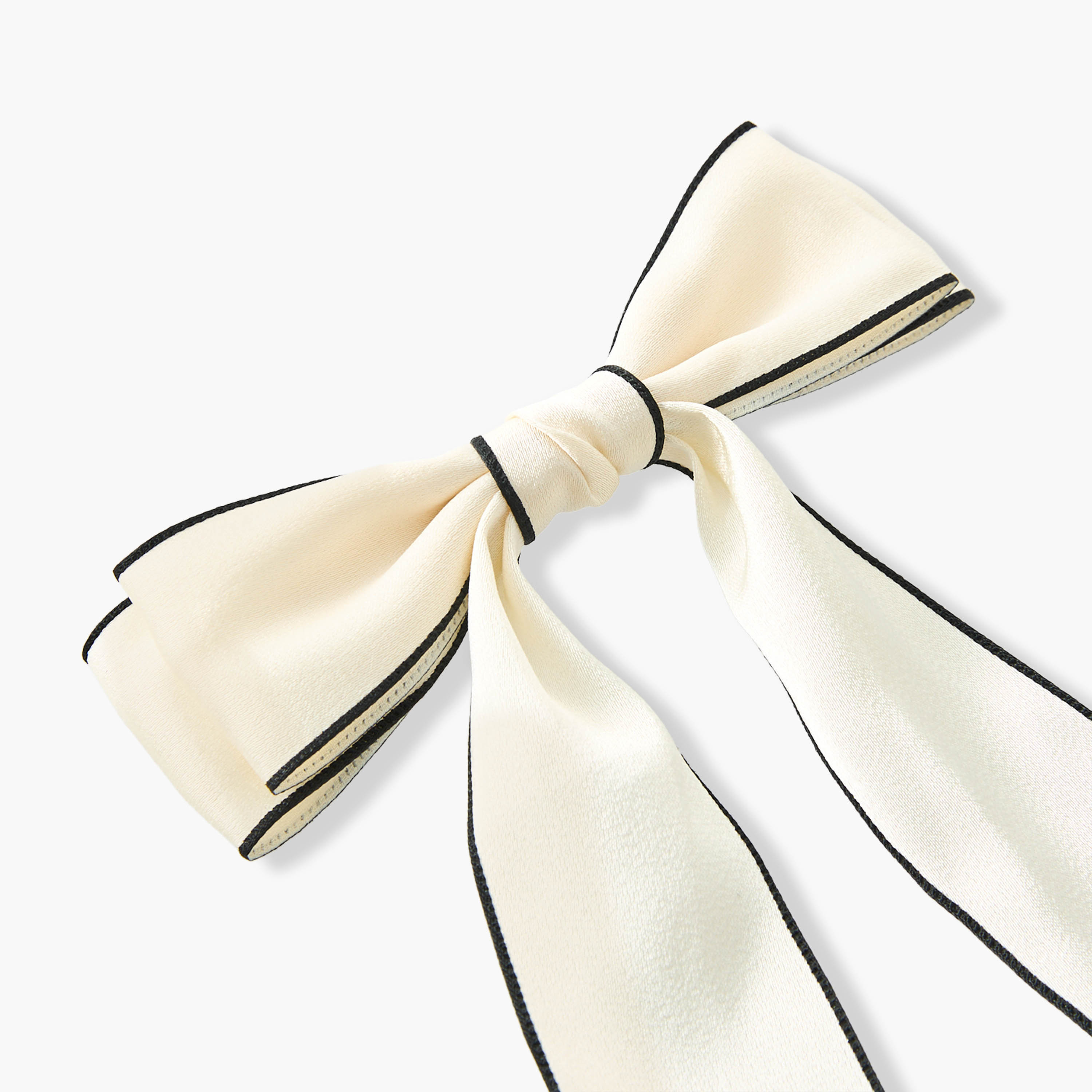 Bow Barrette Hair Clip with Contrast Edge-women-hairaccessories-clips-image-2