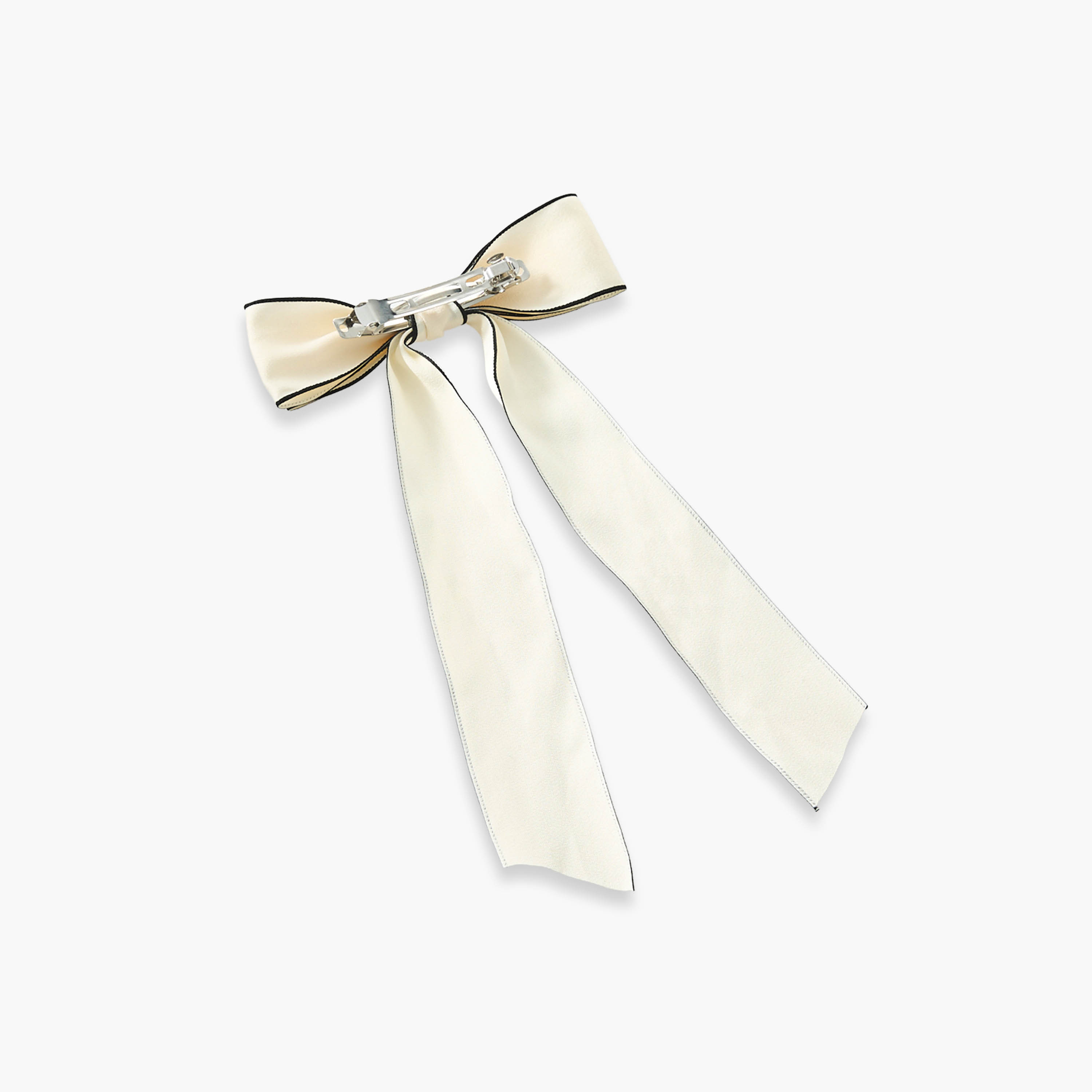 Bow Barrette Hair Clip with Contrast Edge-women-hairaccessories-clips-image-3