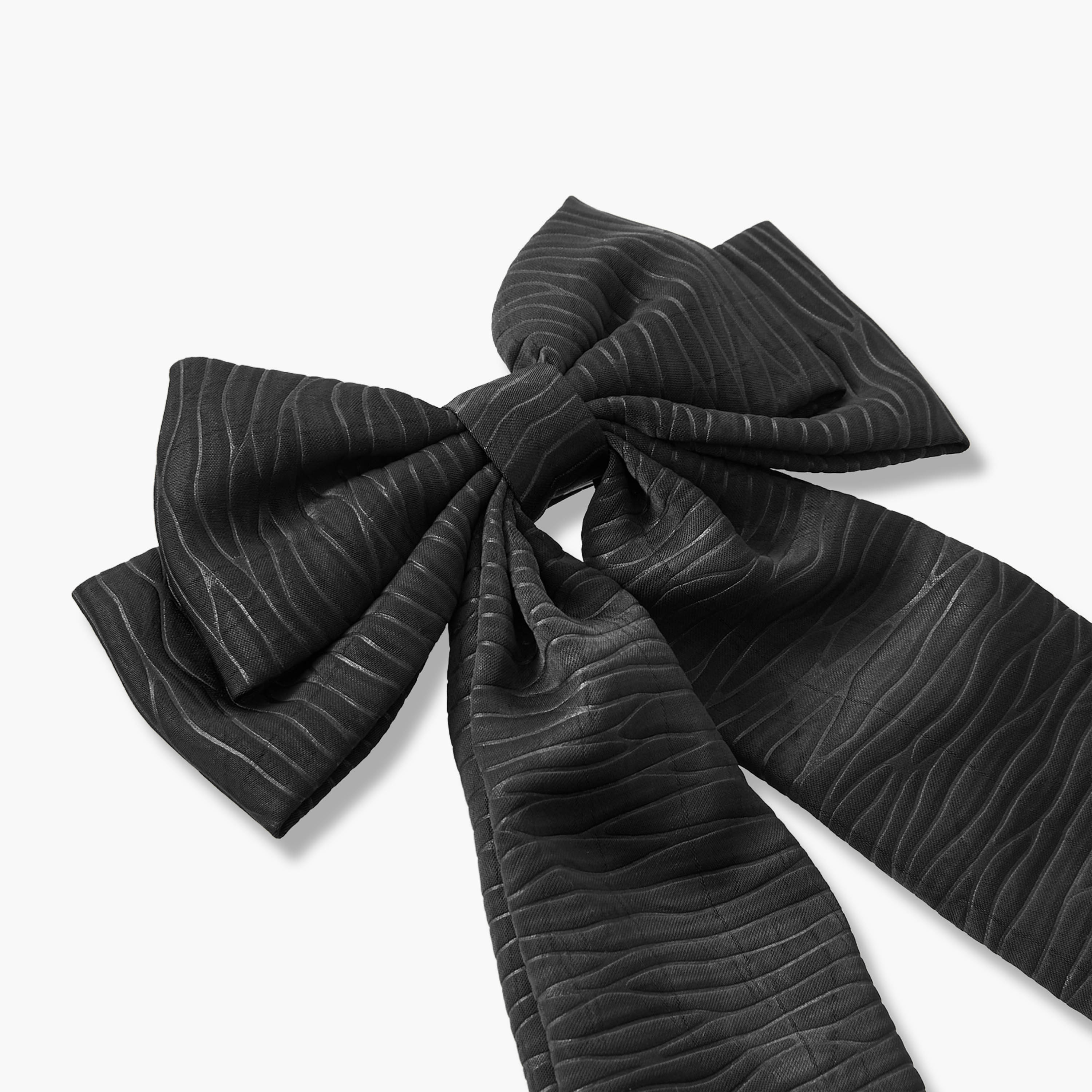 Bow Barrette Hair Clip with Textured Design-women-hairaccessories-clips-image-2