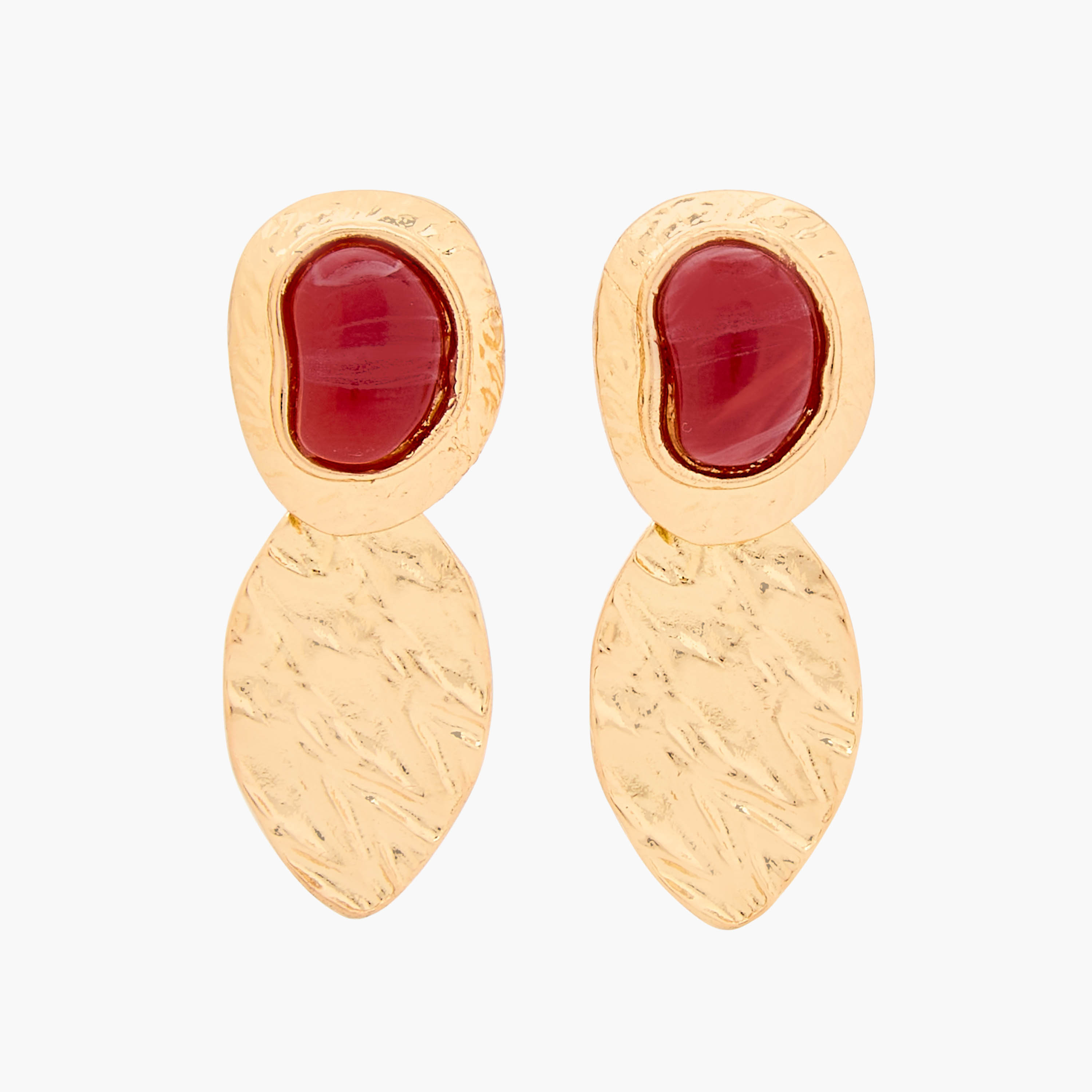 Gloo Gold Tone Drop Earrings with Pushback Closure-women-watchesandjewellery-jewellery-earrings-image-1
