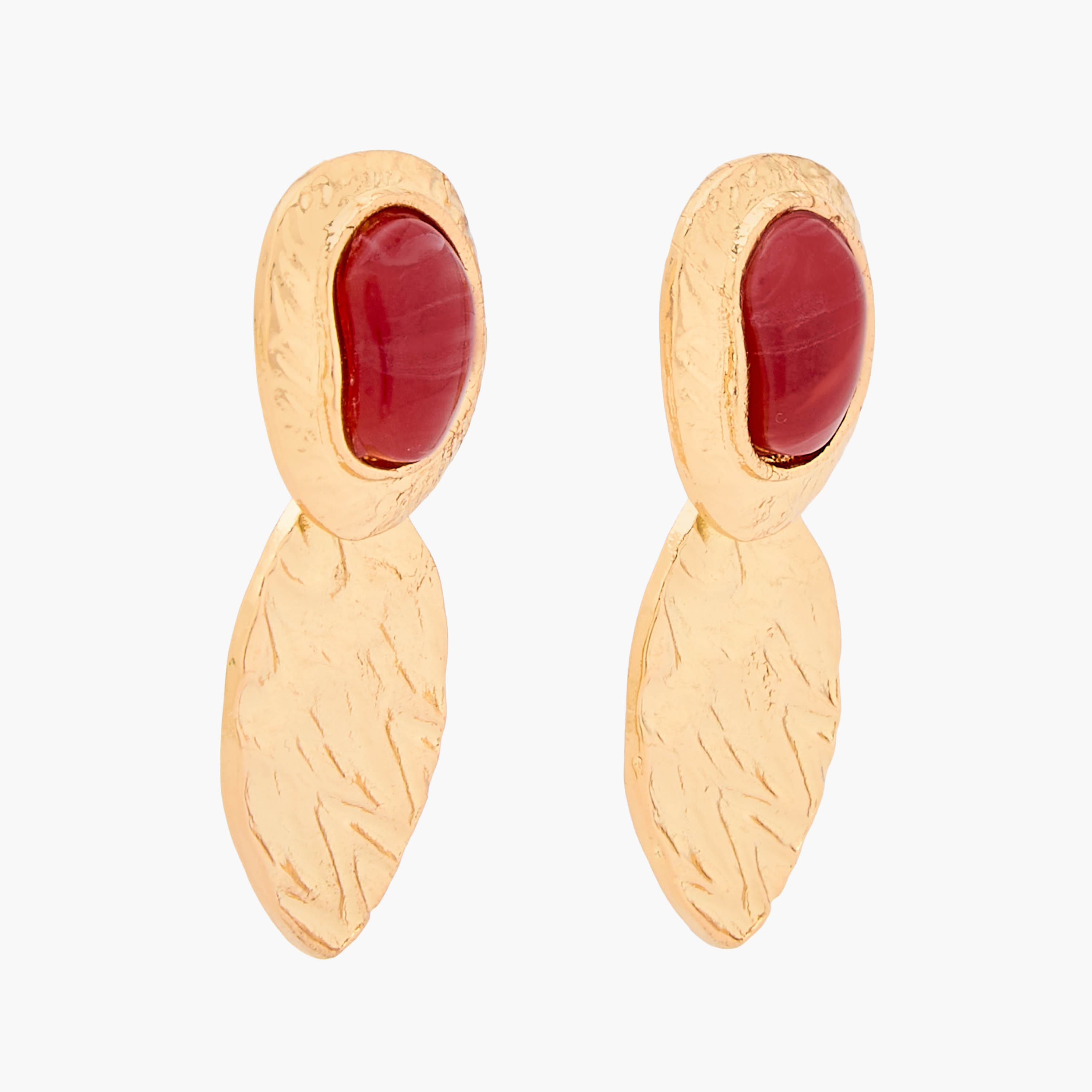 Gloo Gold Tone Drop Earrings with Pushback Closure-women-watchesandjewellery-jewellery-earrings-image-2
