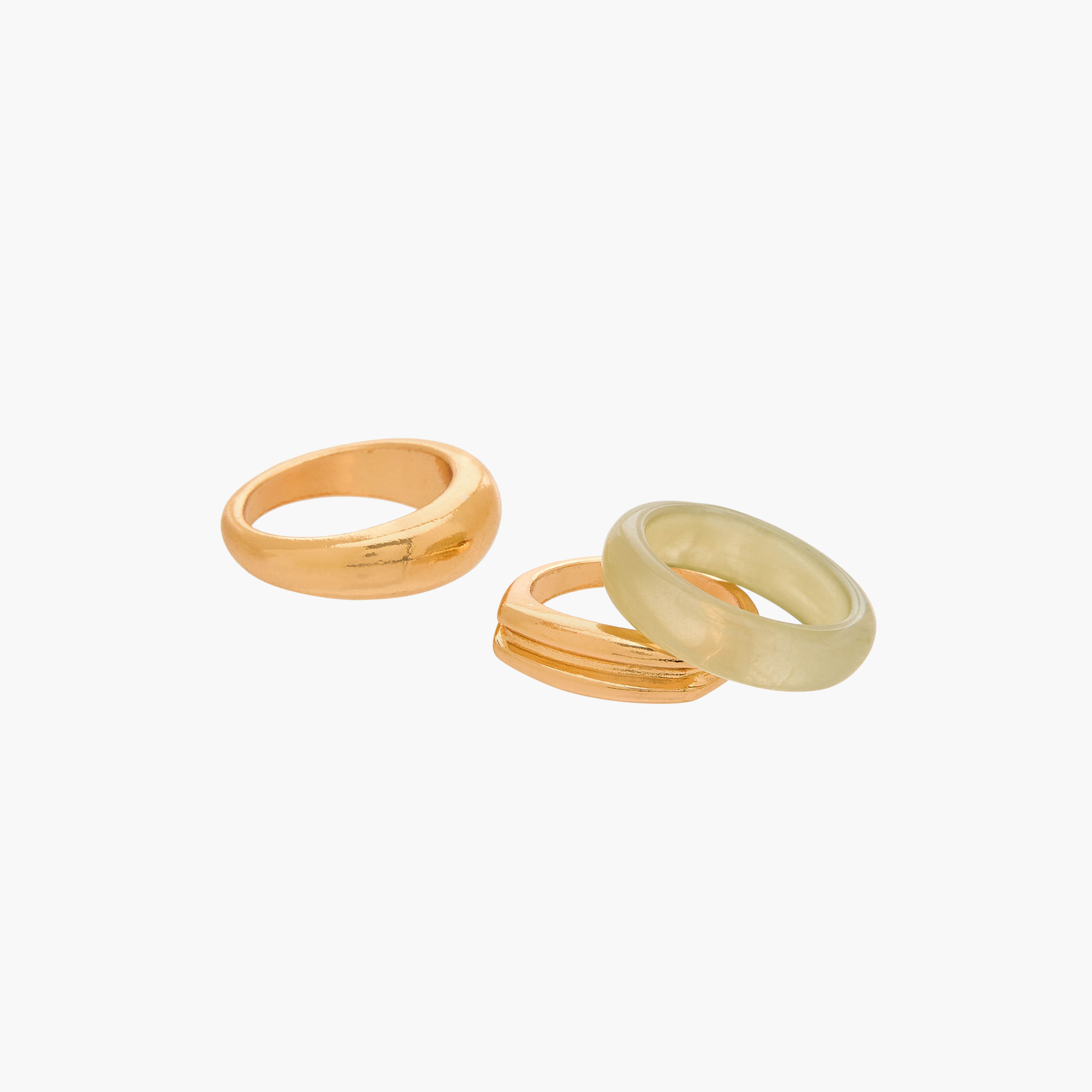 Set of 3 - Gloo Metallic Ring-women-watchesandjewellery-jewellery-rings-image-2