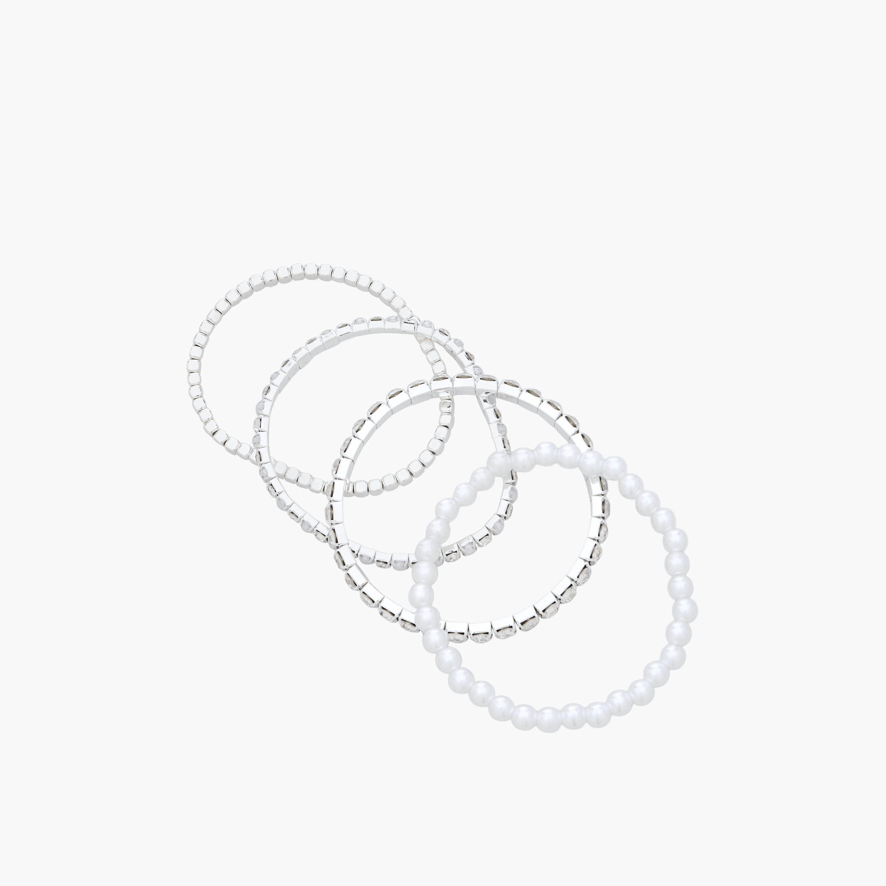 Pack of 4 Silver Tone Embellished Bracelet-women-watchesandjewellery-jewellery-banglesandbracelets-image-10
