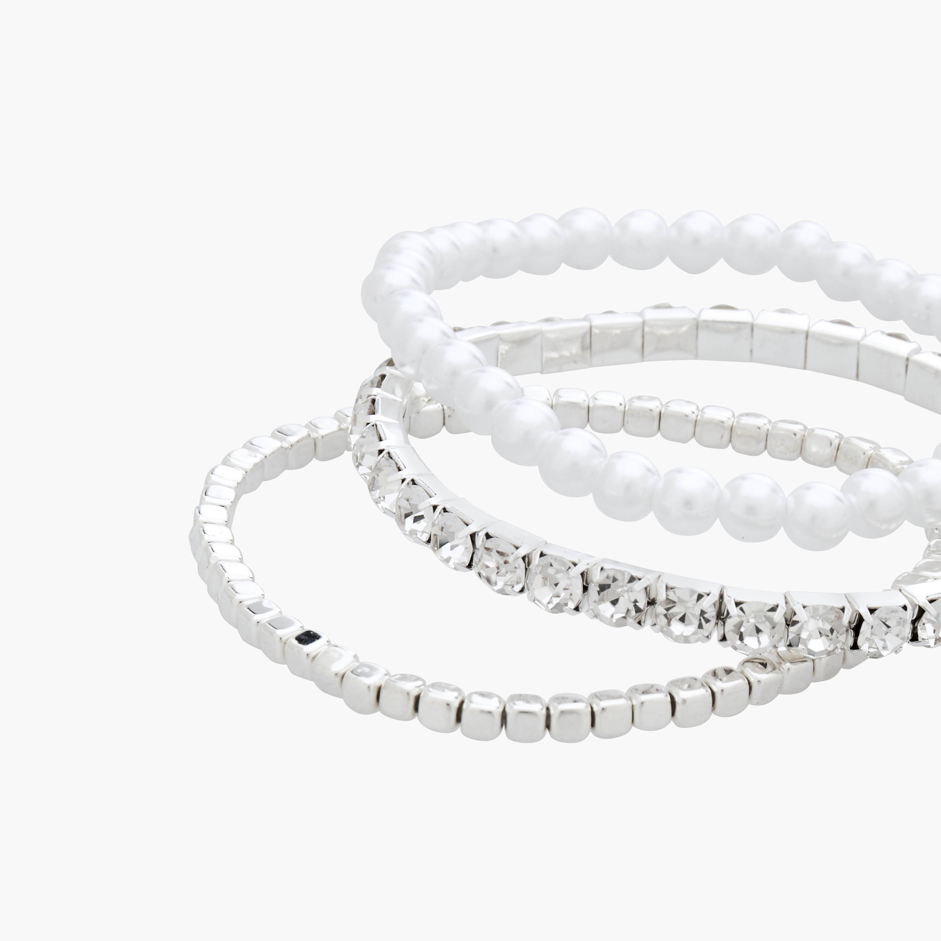 Pack of 4 Silver Tone Embellished Bracelet-women-watchesandjewellery-jewellery-banglesandbracelets-image-11
