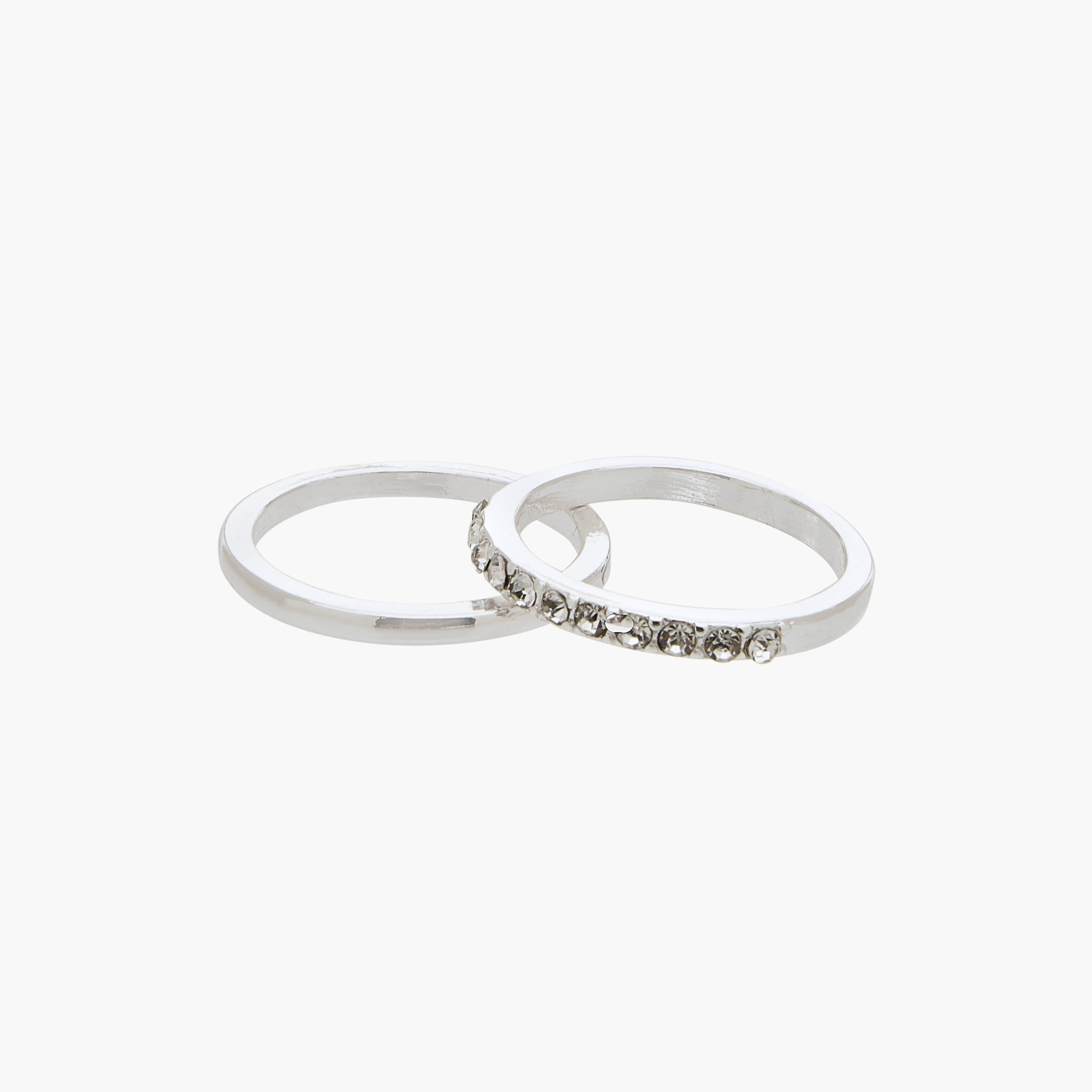 Set of 6 - Gloo Silver Tone Ring with Embellishments-women-watchesandjewellery-jewellery-rings-image-3