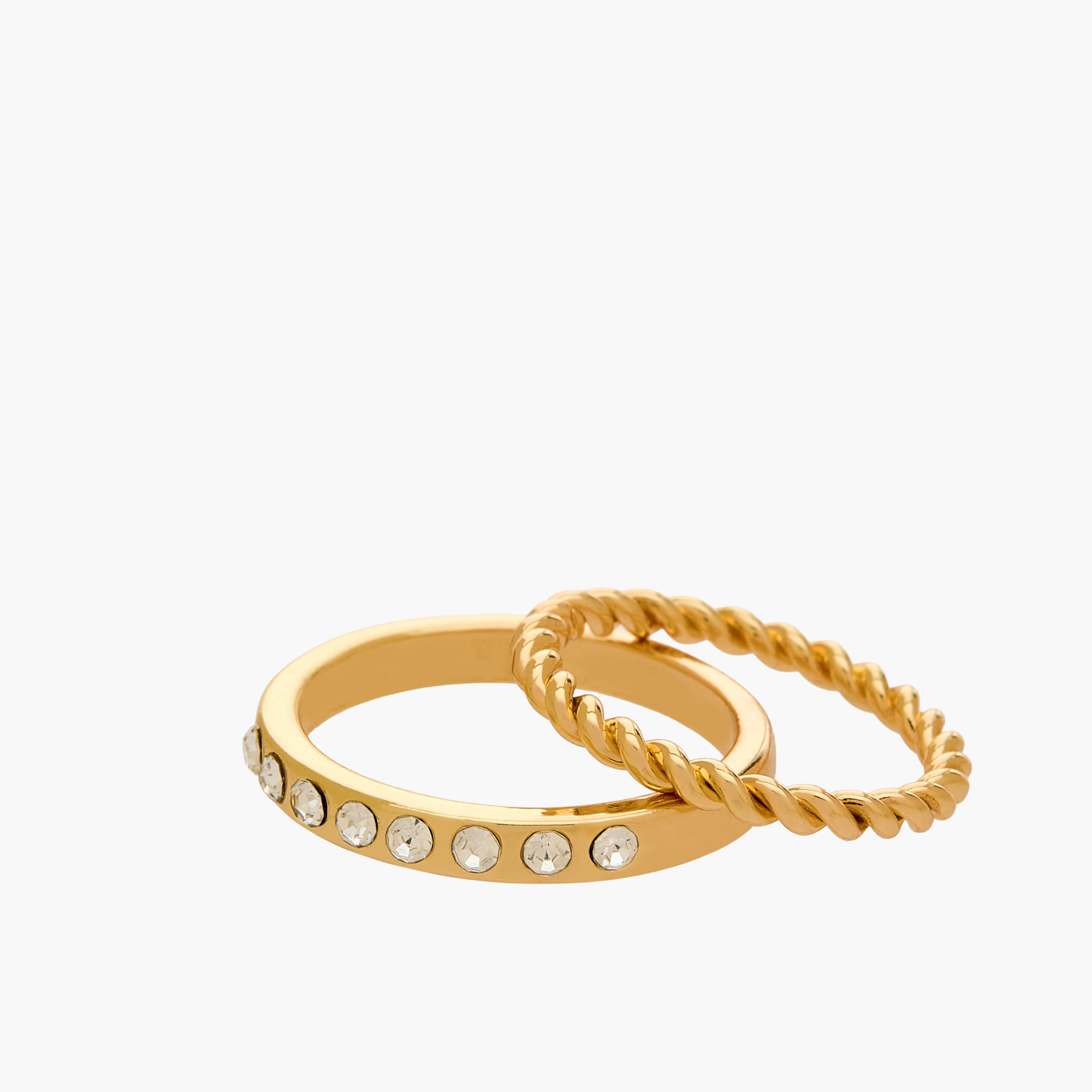 Set of 8 - Gloo Gold Tone Ring with Embellishments-women-watchesandjewellery-jewellery-rings-image-3