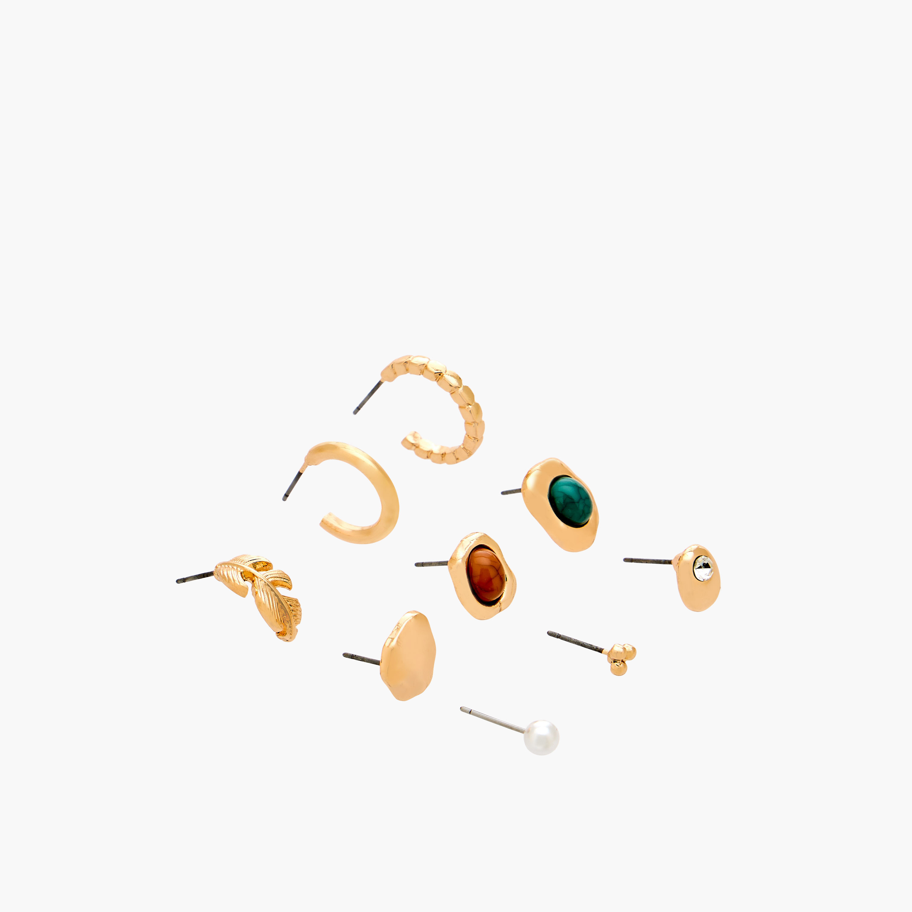 Gloo Pack of 9 Enamel Earrings with Pushback Closure-women-watchesandjewellery-jewellery-earrings-image-2