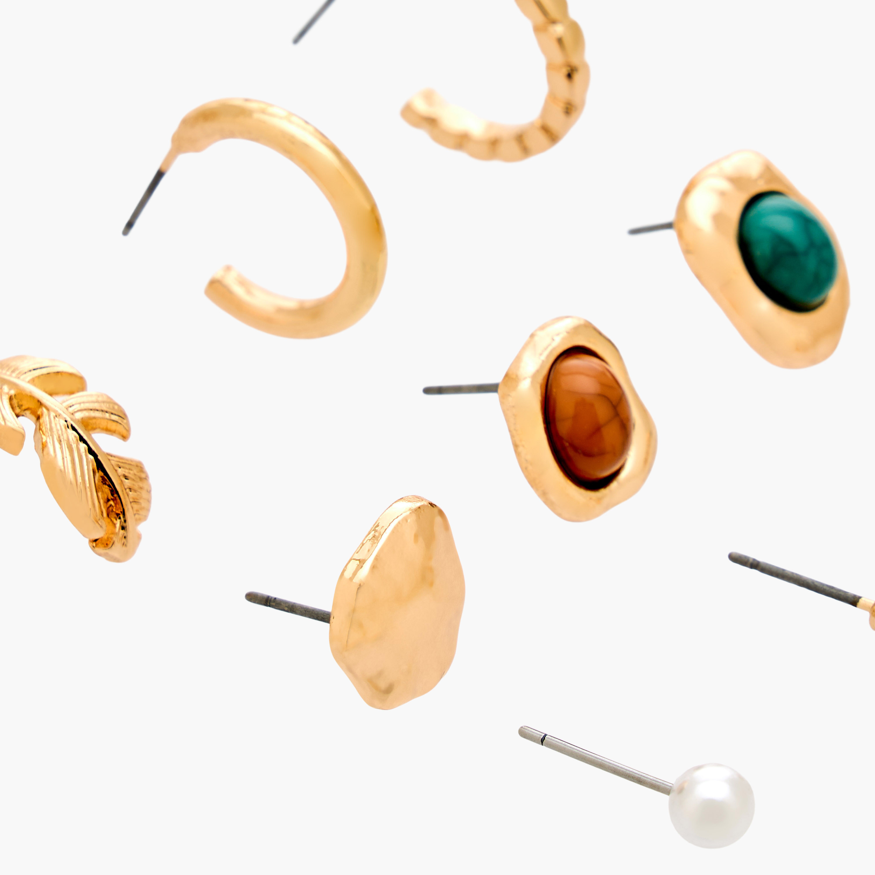 Gloo Pack of 9 Enamel Earrings with Pushback Closure-women-watchesandjewellery-jewellery-earrings-image-3