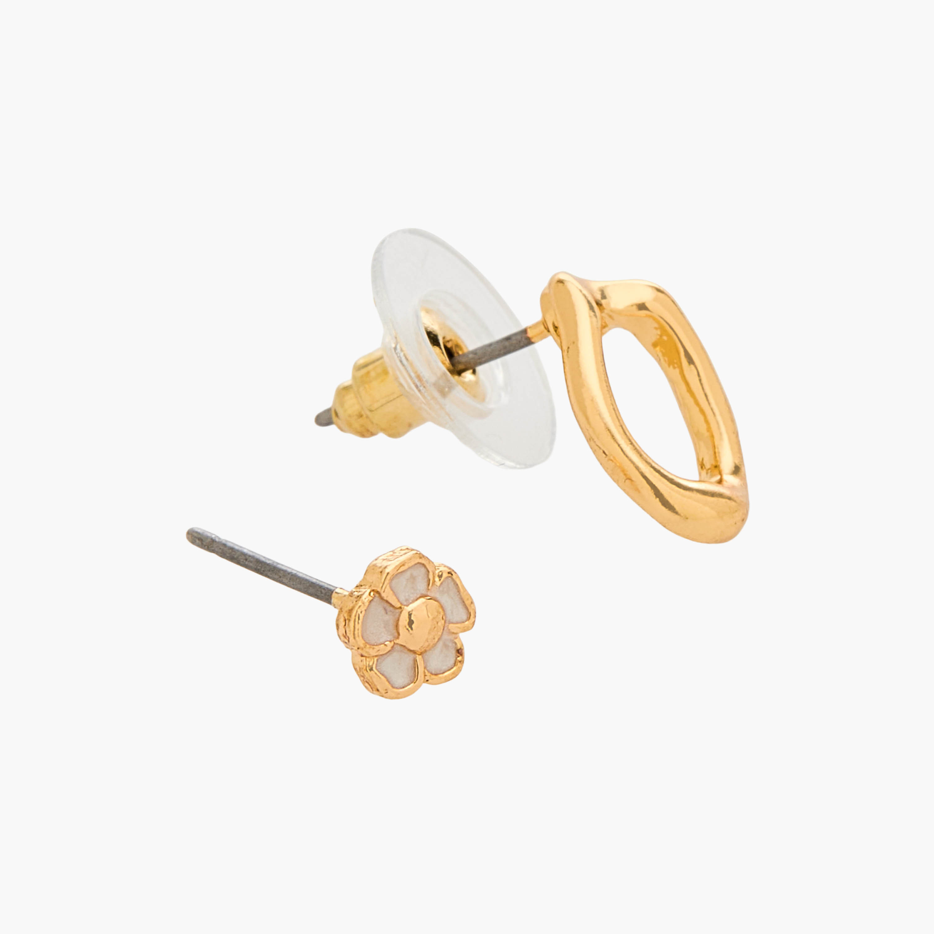 Gloo Pack of 9 Gold Tone Assorted Earrings with Pushback Closure-women-watchesandjewellery-jewellery-earrings-image-4