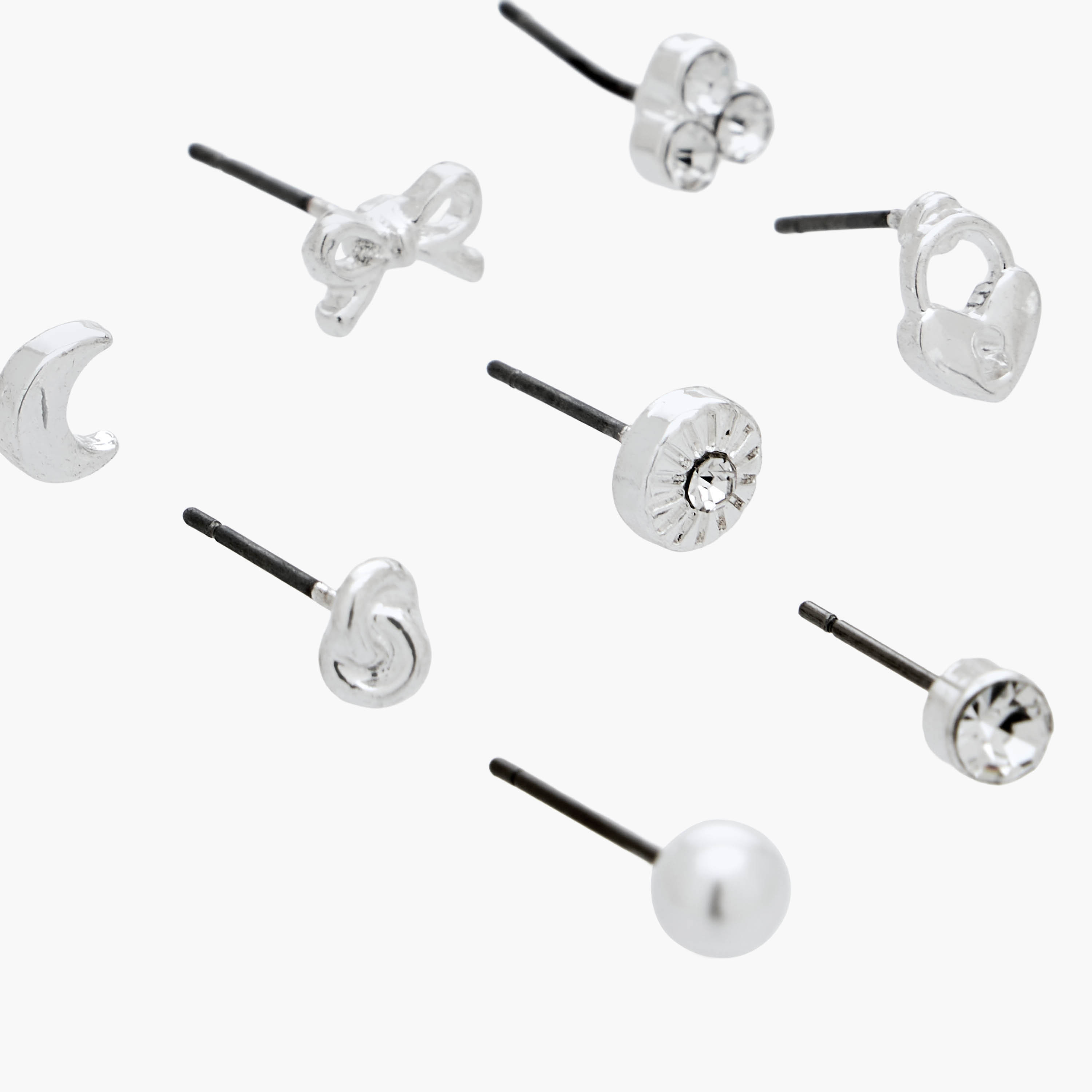 Gloo Pack of 12 Metallic Stud Earrings with Pushback Closure-women-watchesandjewellery-jewellery-earrings-image-3