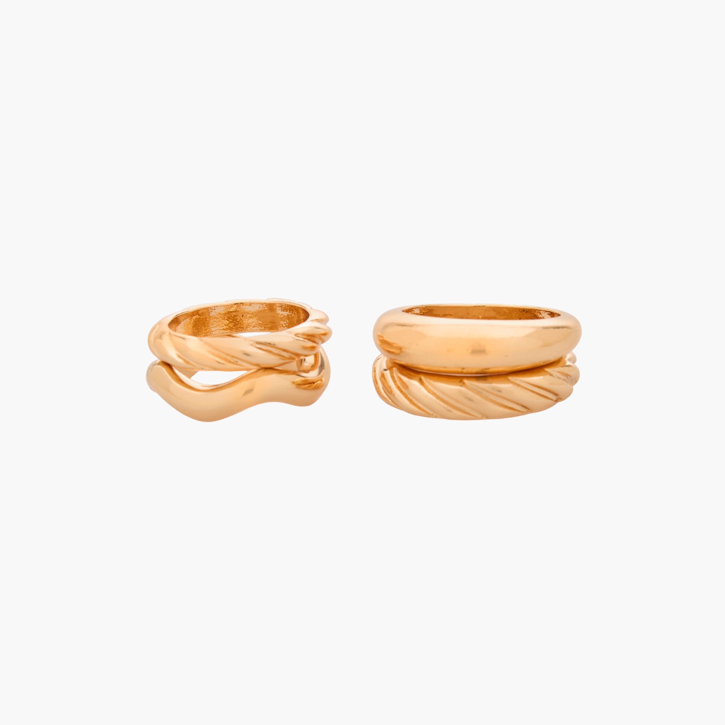 Set of 4 - Gloo Assorted Gold Tone Ring-women-watchesandjewellery-jewellery-rings-image-2
