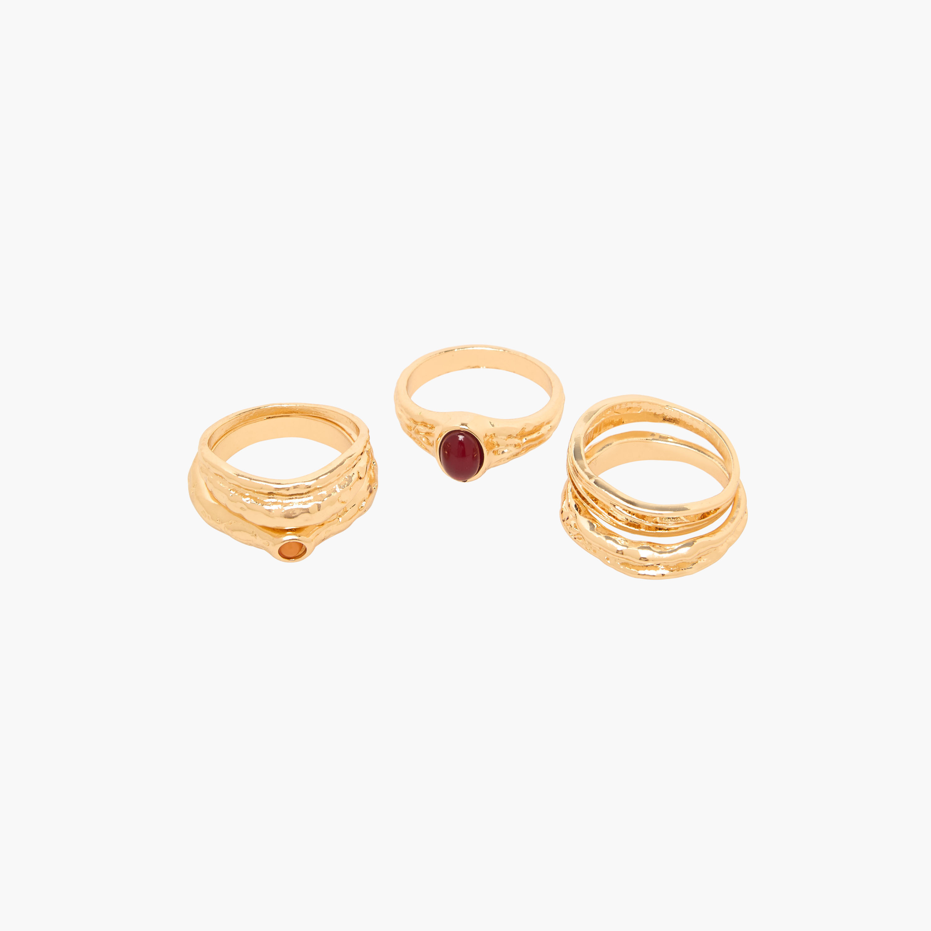Set of 5 - Gloo Assorted Gold Tone Ring-women-watchesandjewellery-jewellery-rings-image-2