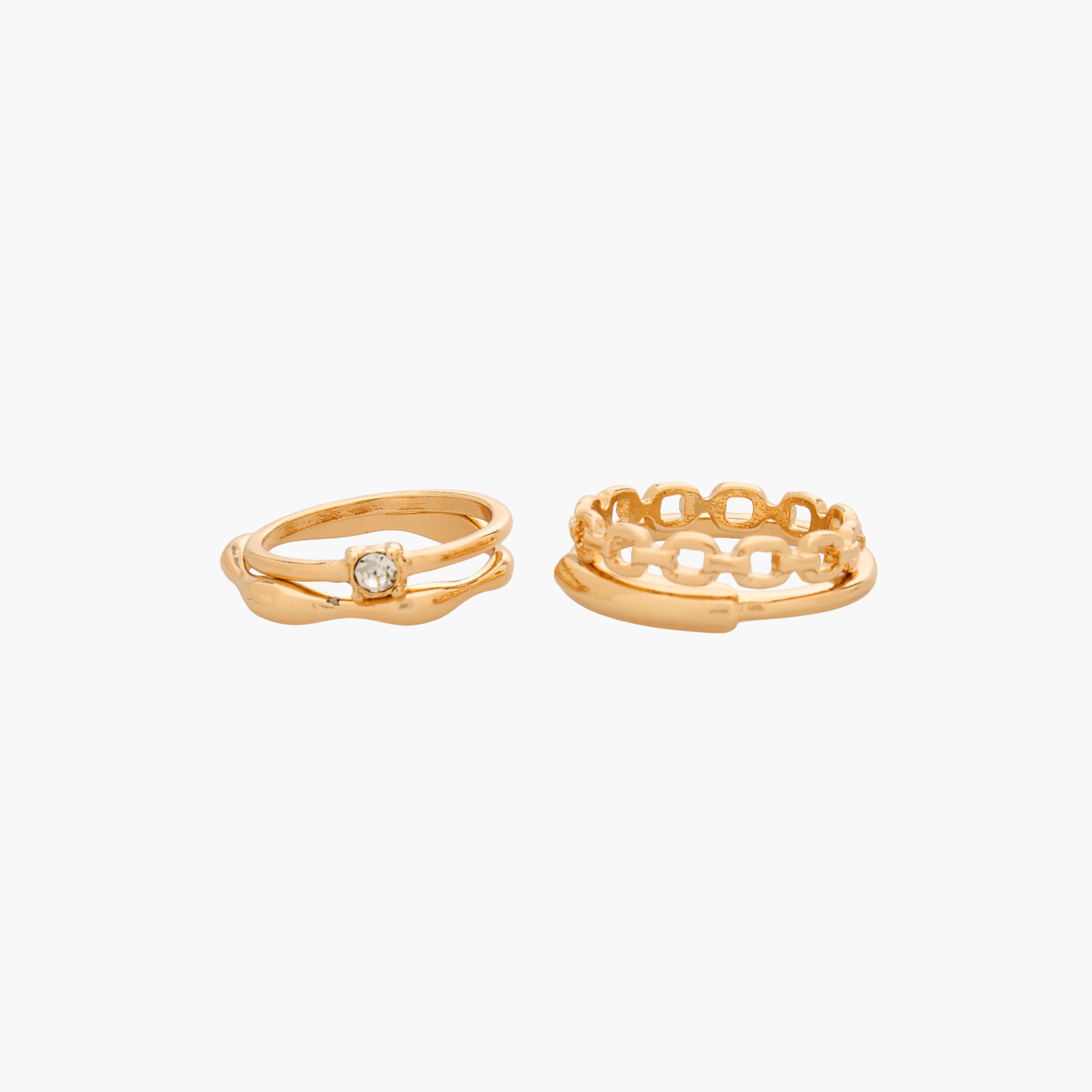 Set of 5 - Gloo Assorted Gold Tone Ring-women-watchesandjewellery-jewellery-rings-image-2