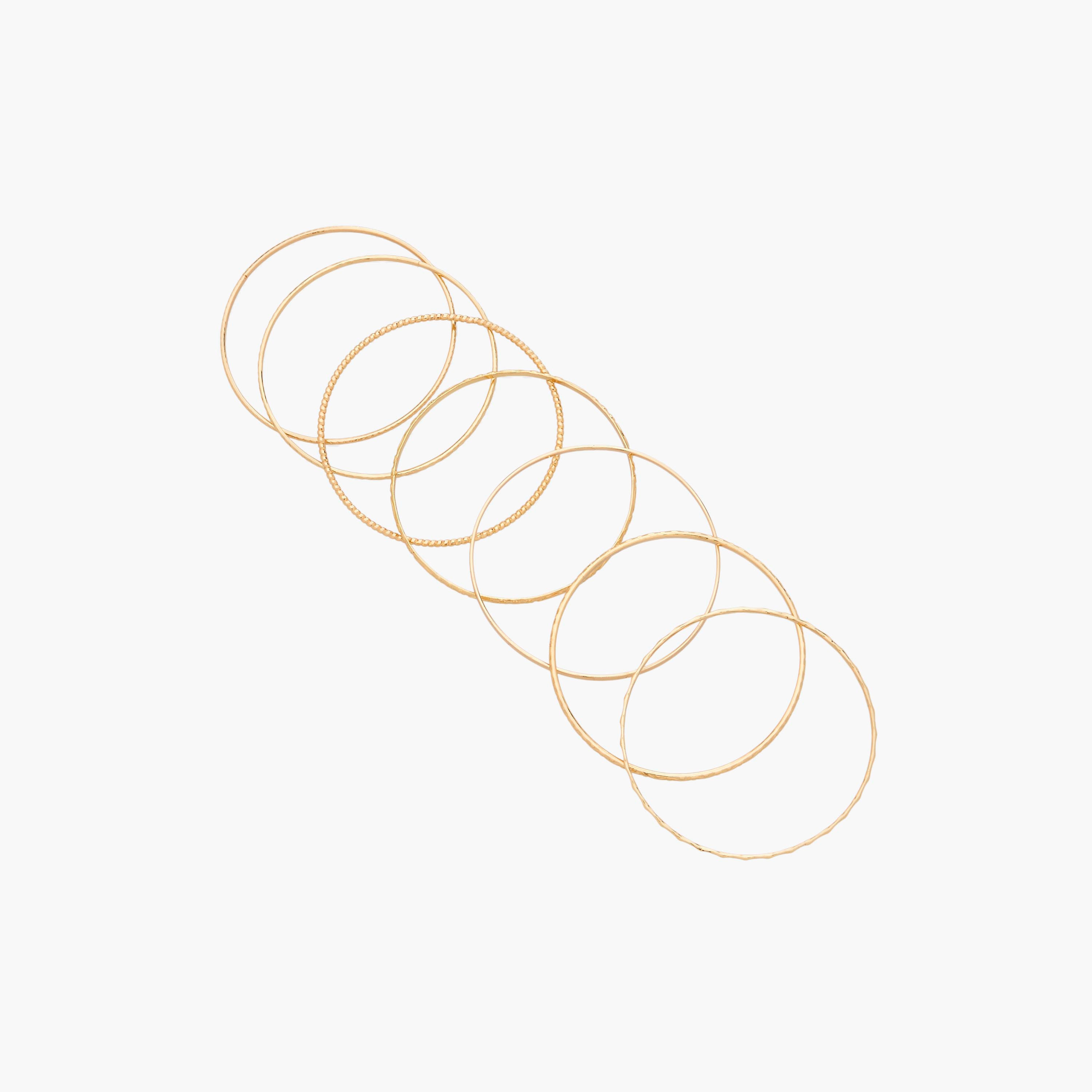 Pack of 7 Gold Tone Textured Bangle-women-watchesandjewellery-jewellery-banglesandbracelets-image-16