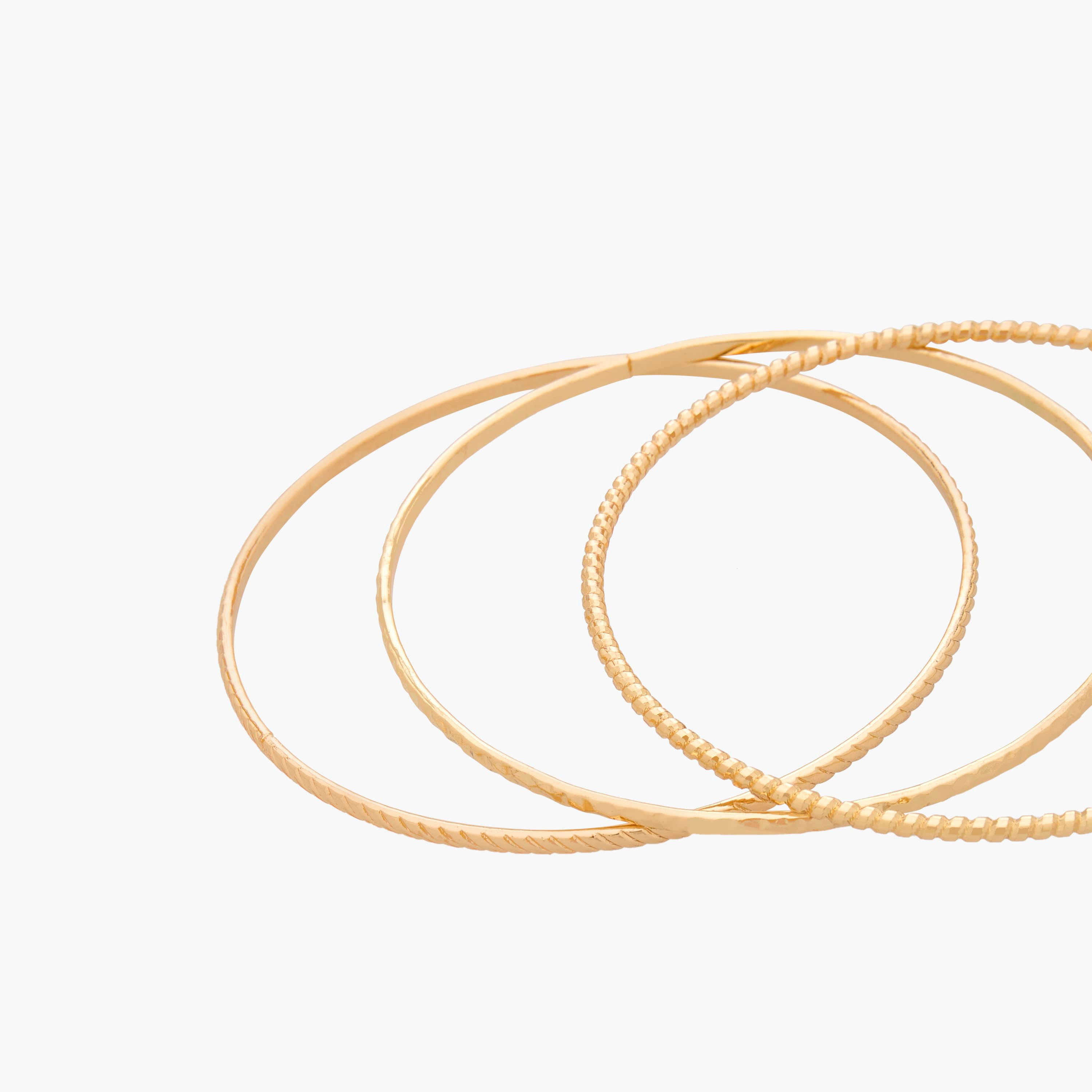 Pack of 7 Gold Tone Textured Bangle-women-watchesandjewellery-jewellery-banglesandbracelets-image-17