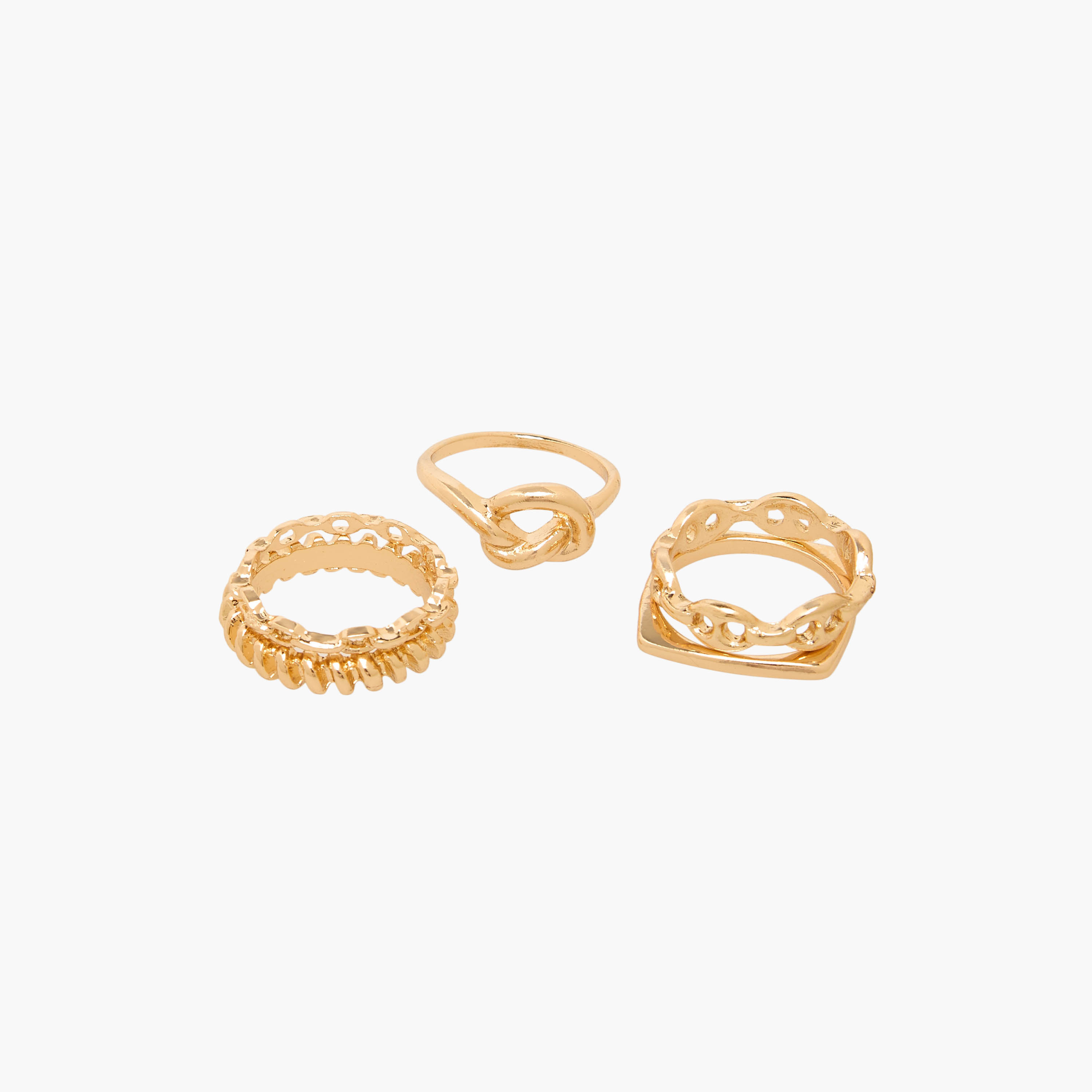 Set of 8 - Gloo Assorted Gold Tone Ring-women-watchesandjewellery-jewellery-rings-image-2