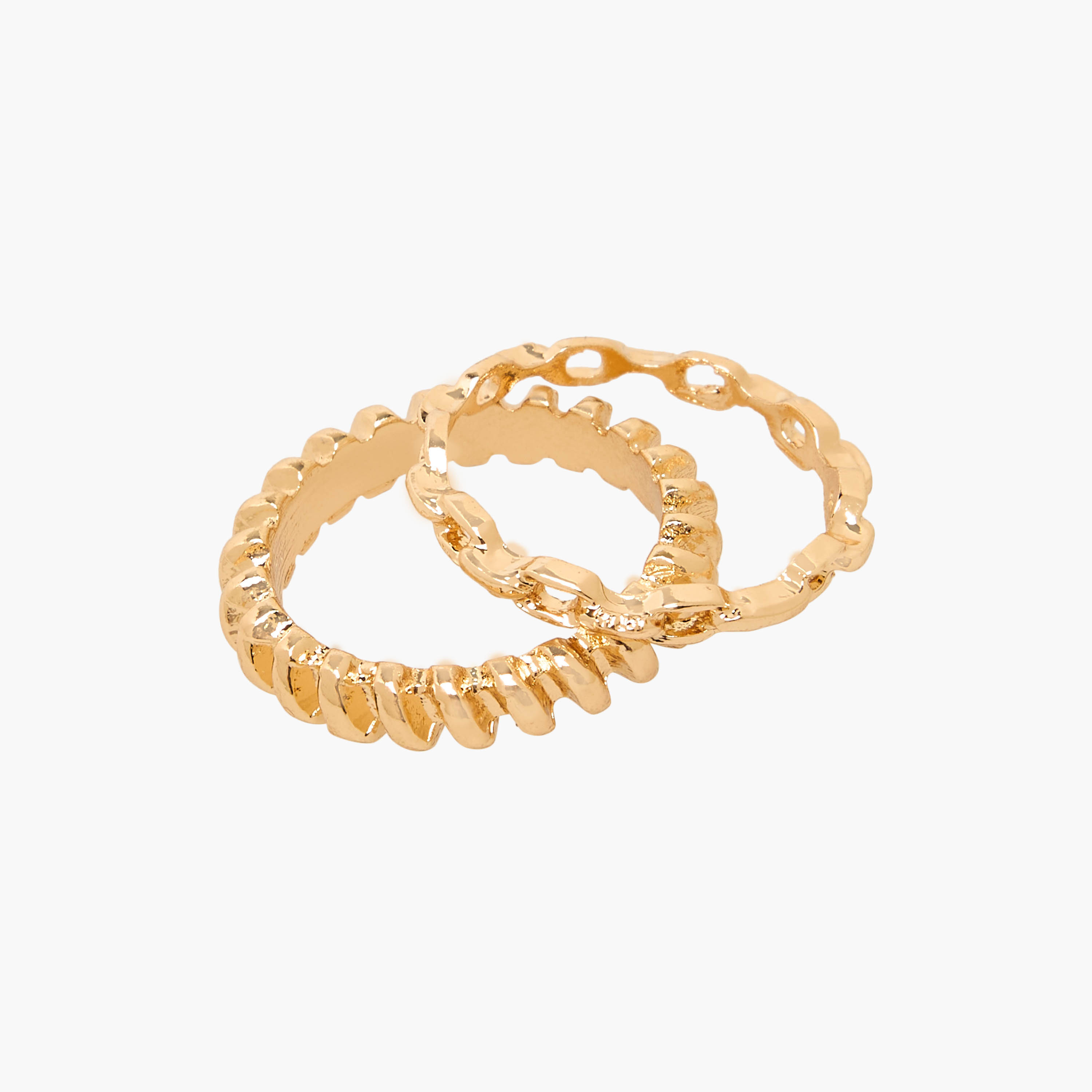 Set of 8 - Gloo Assorted Gold Tone Ring-women-watchesandjewellery-jewellery-rings-image-3
